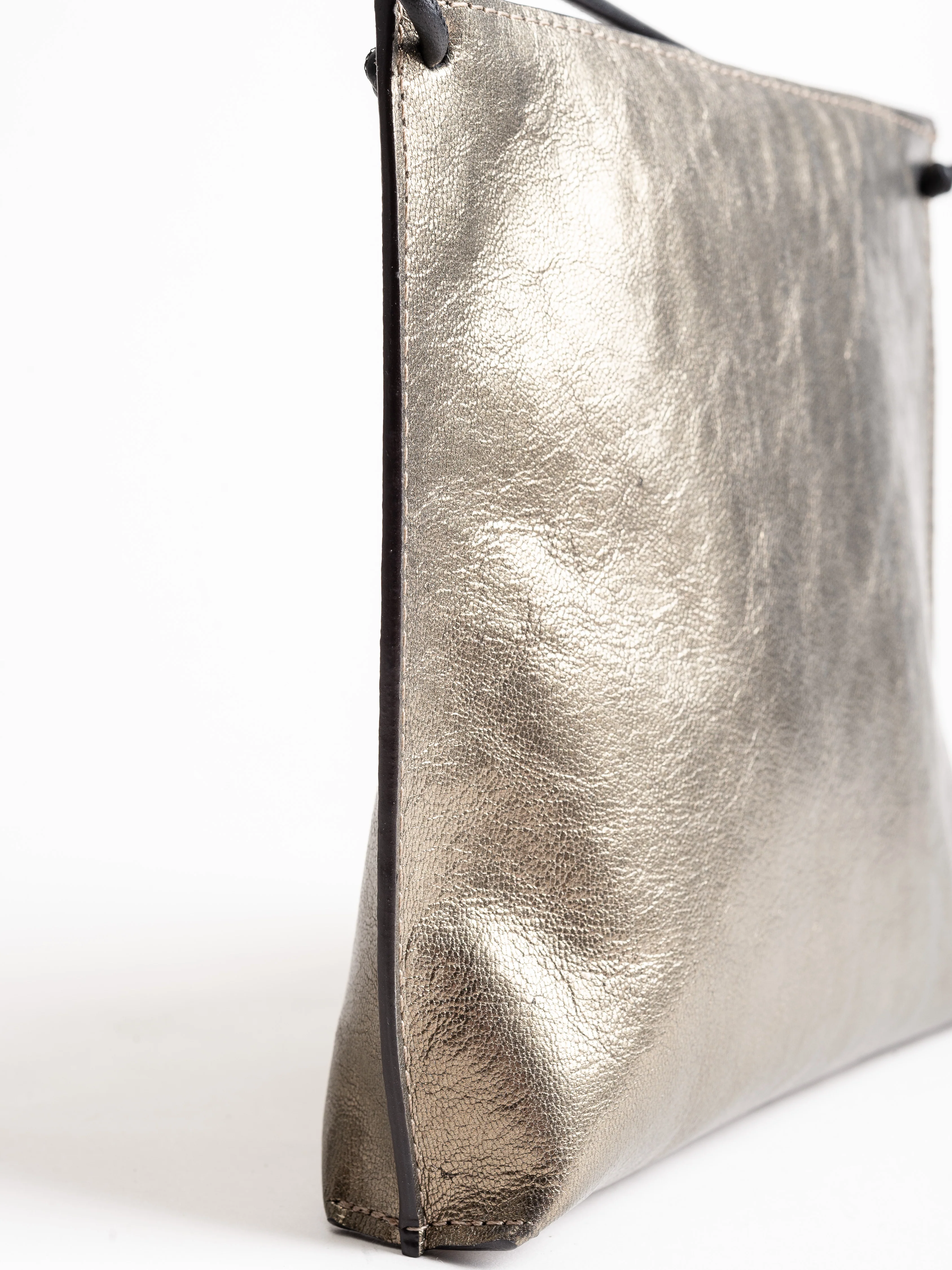 strappy pouch -  brass french goat - Image 3