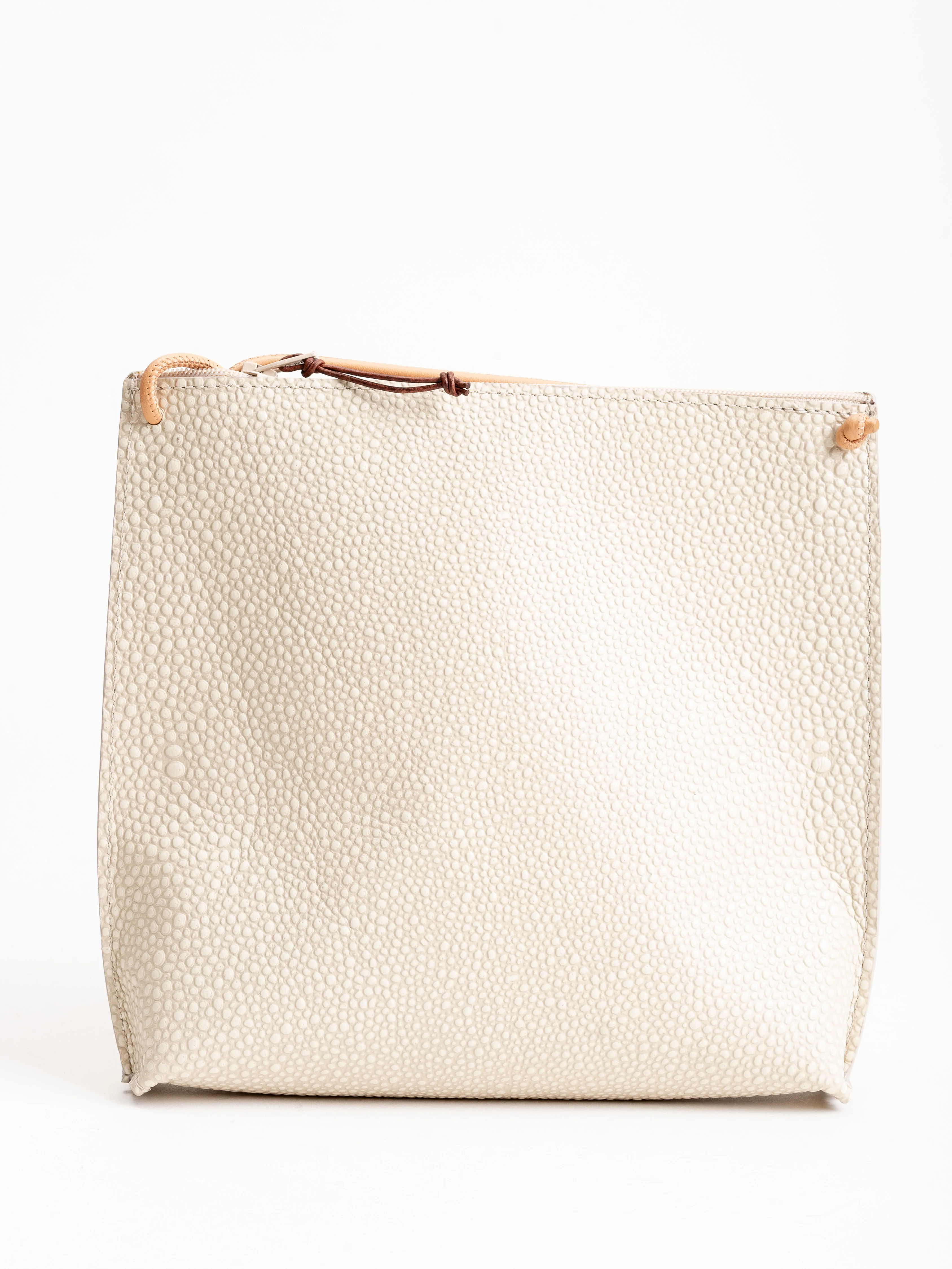 strappy pouch - ivory shagreen - Image 2