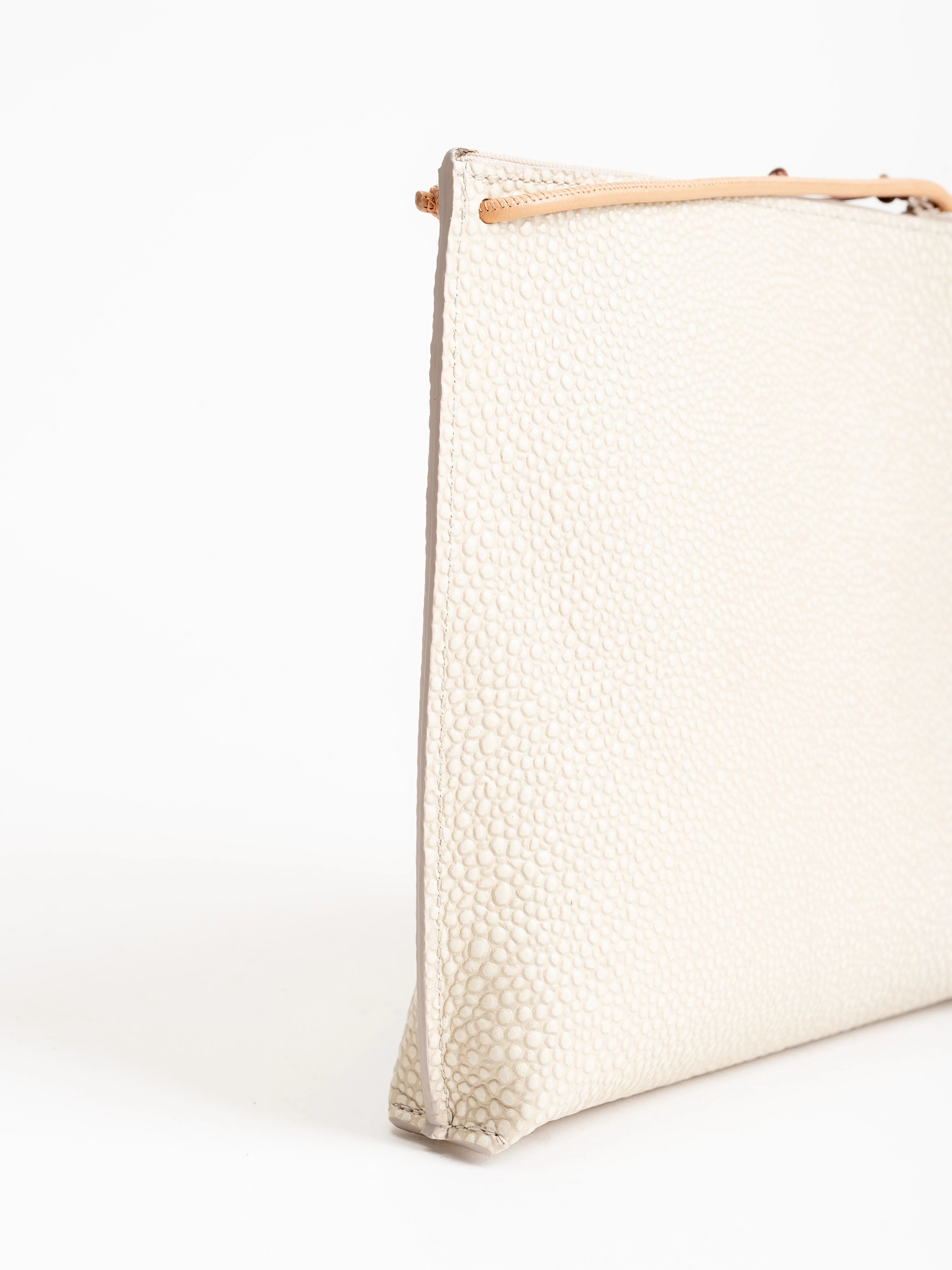 strappy pouch - ivory shagreen - Image 3