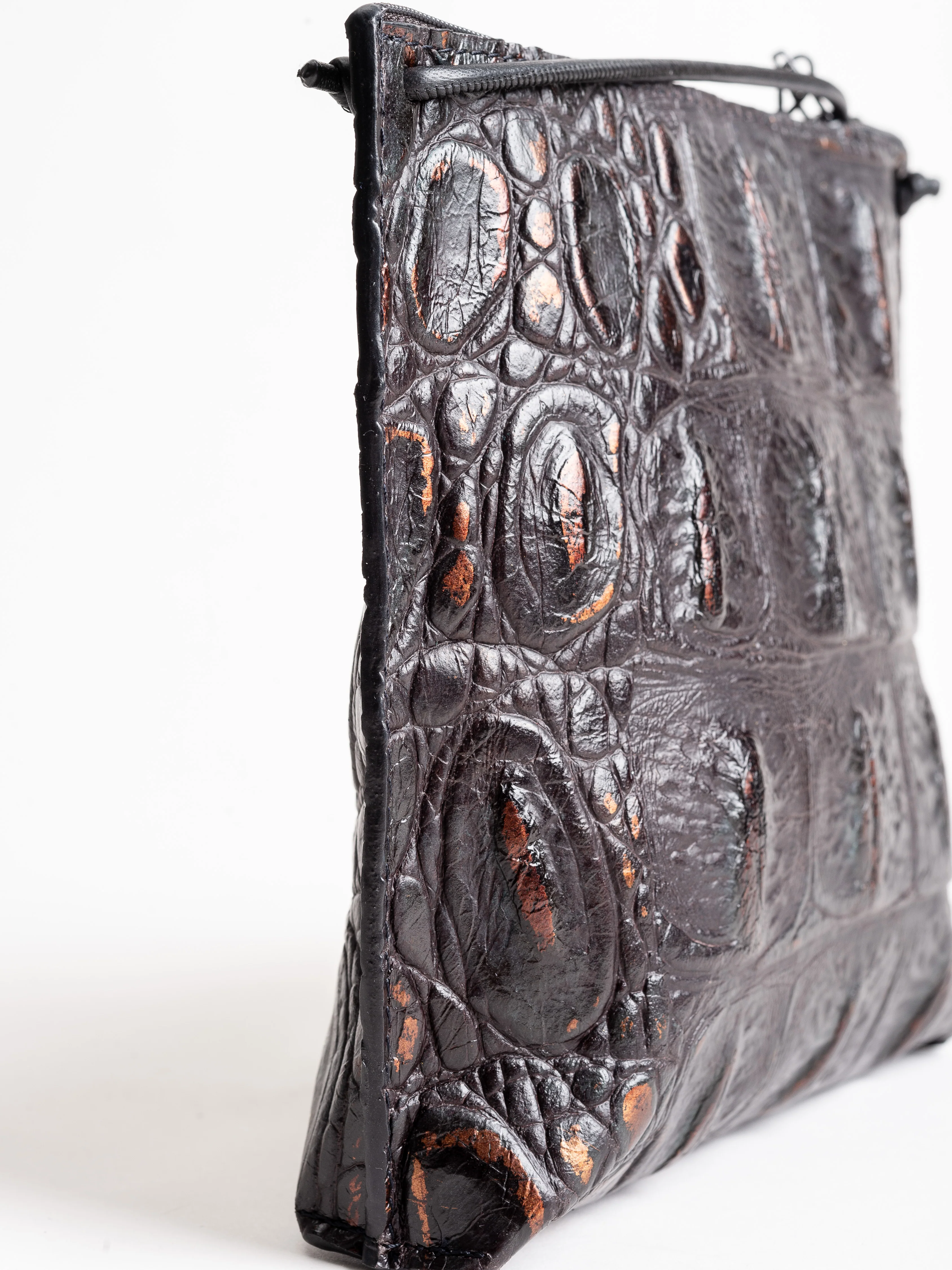 strappy pouch - neptune embossed monster croc - Image 3