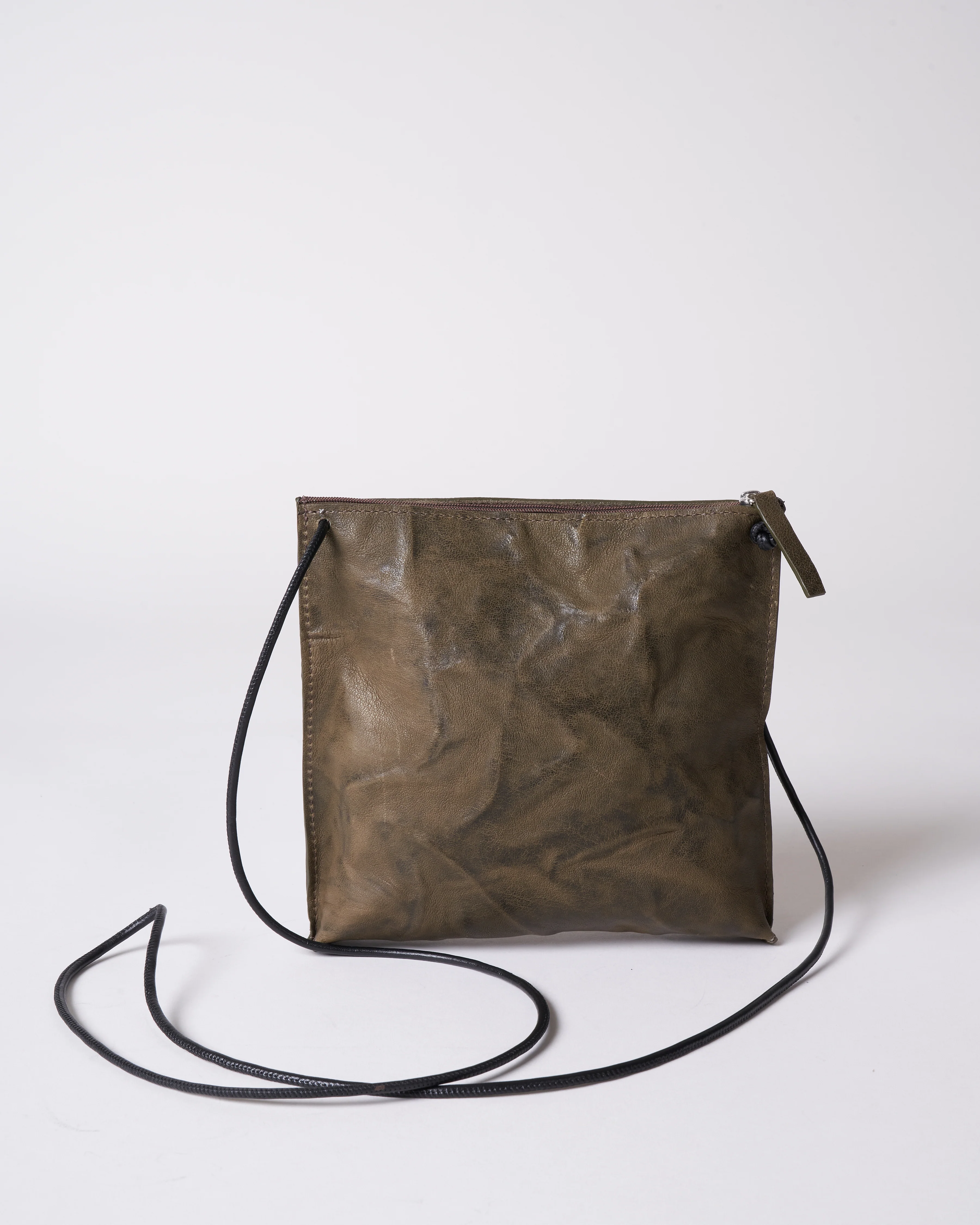 strappy pouch - olive rumpled - Image 3