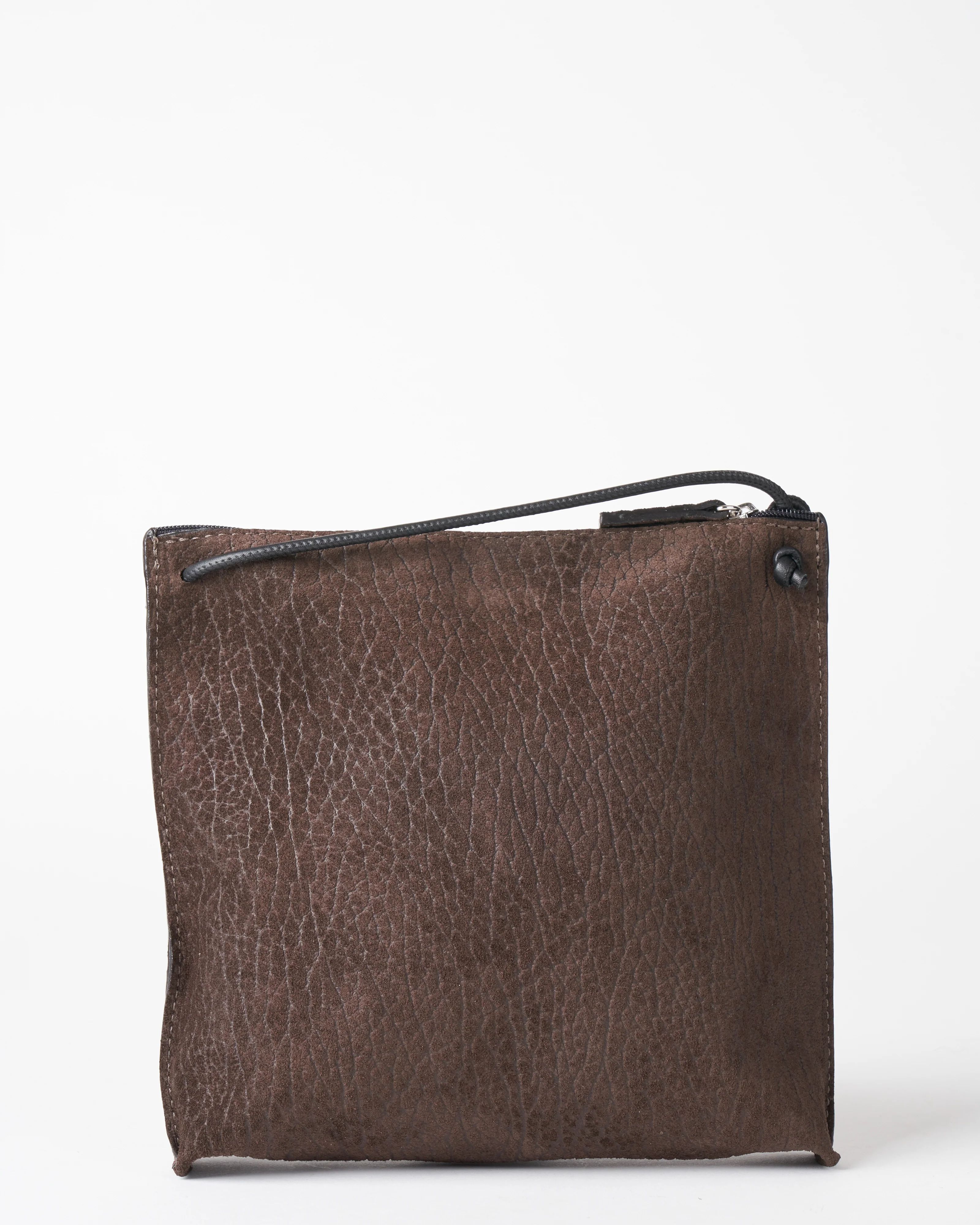 strappy pouch - pepper embossed suede - Image 2