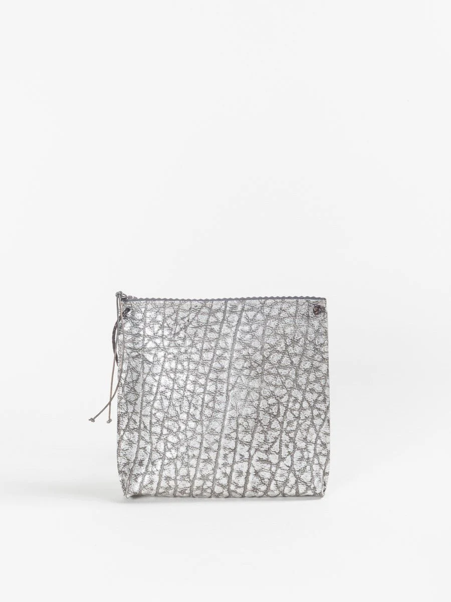strappy pouch - platinum pebble