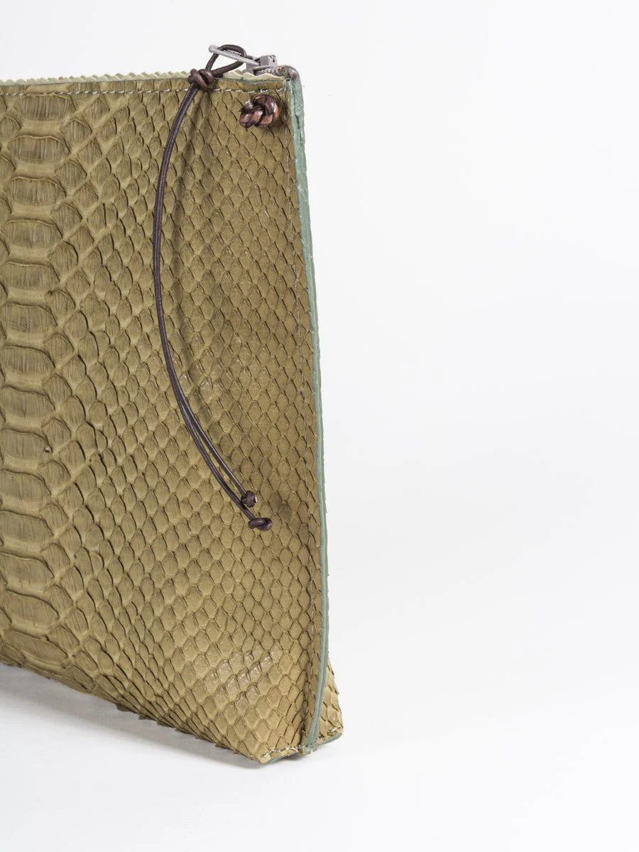 strappy pouch - moss python - Image 2