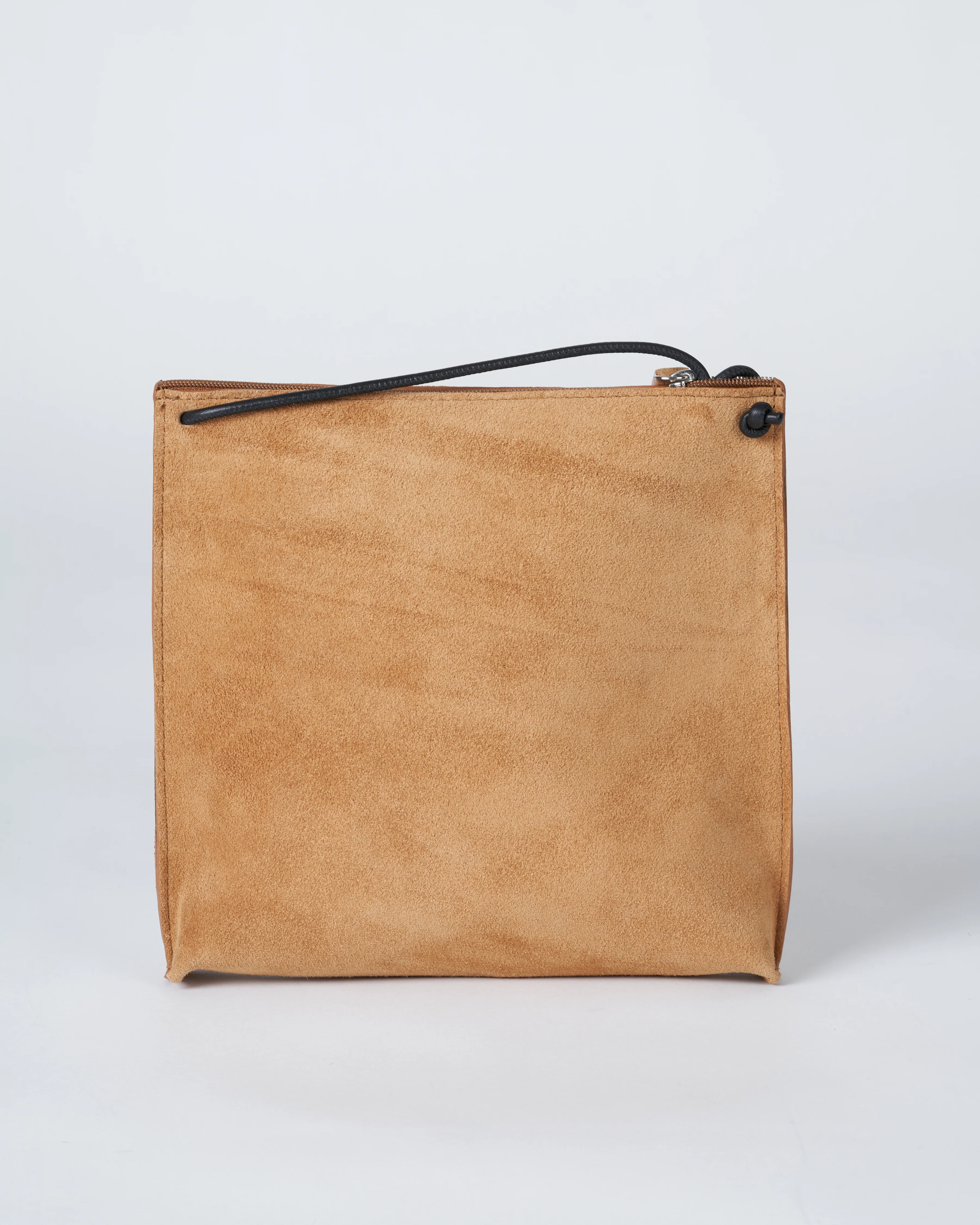 strappy pouch - saddle suede - Image 2