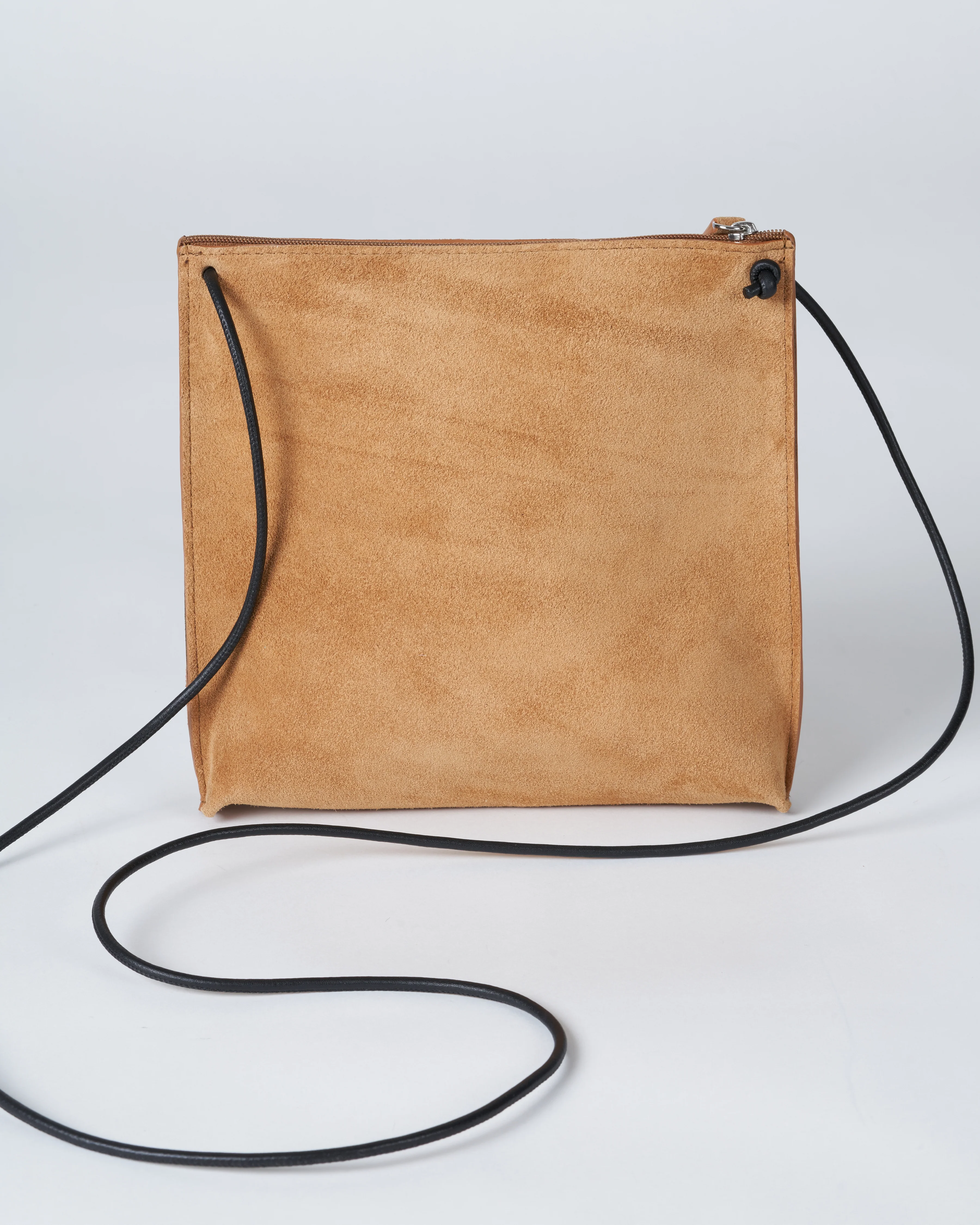 strappy pouch - saddle suede - Image 3