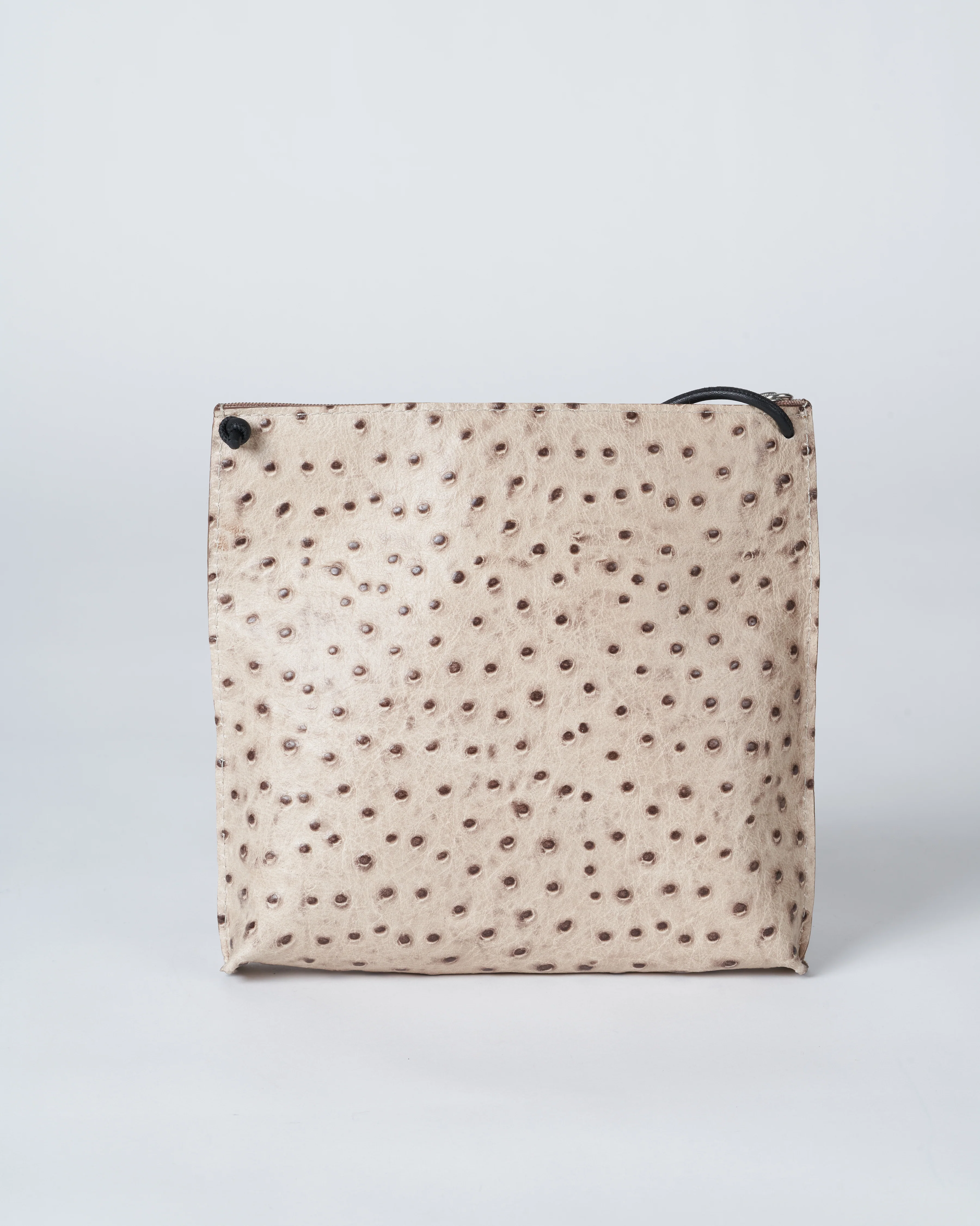 strappy pouch - sand ostrich - Image 2