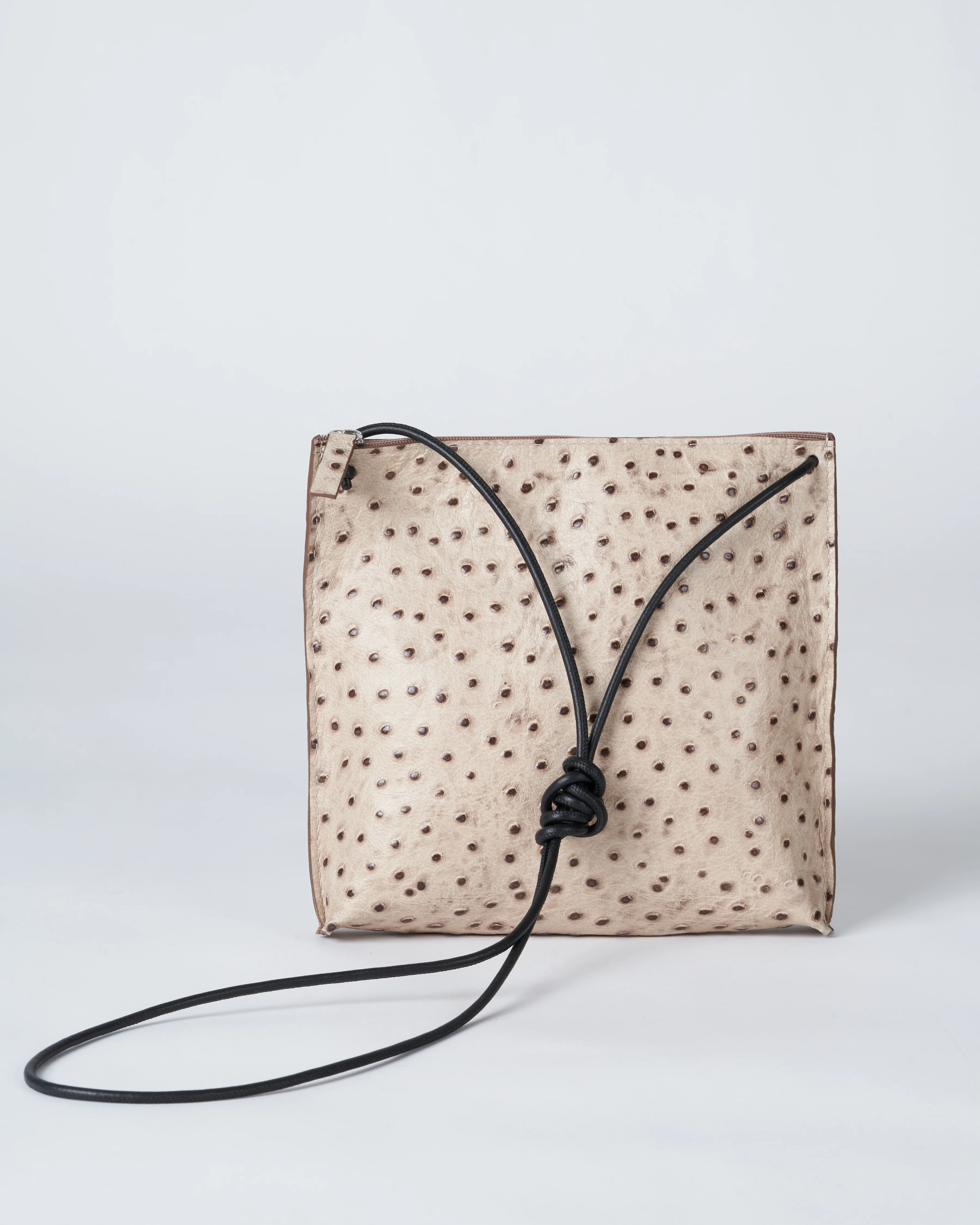 strappy pouch - sand ostrich - Image 3