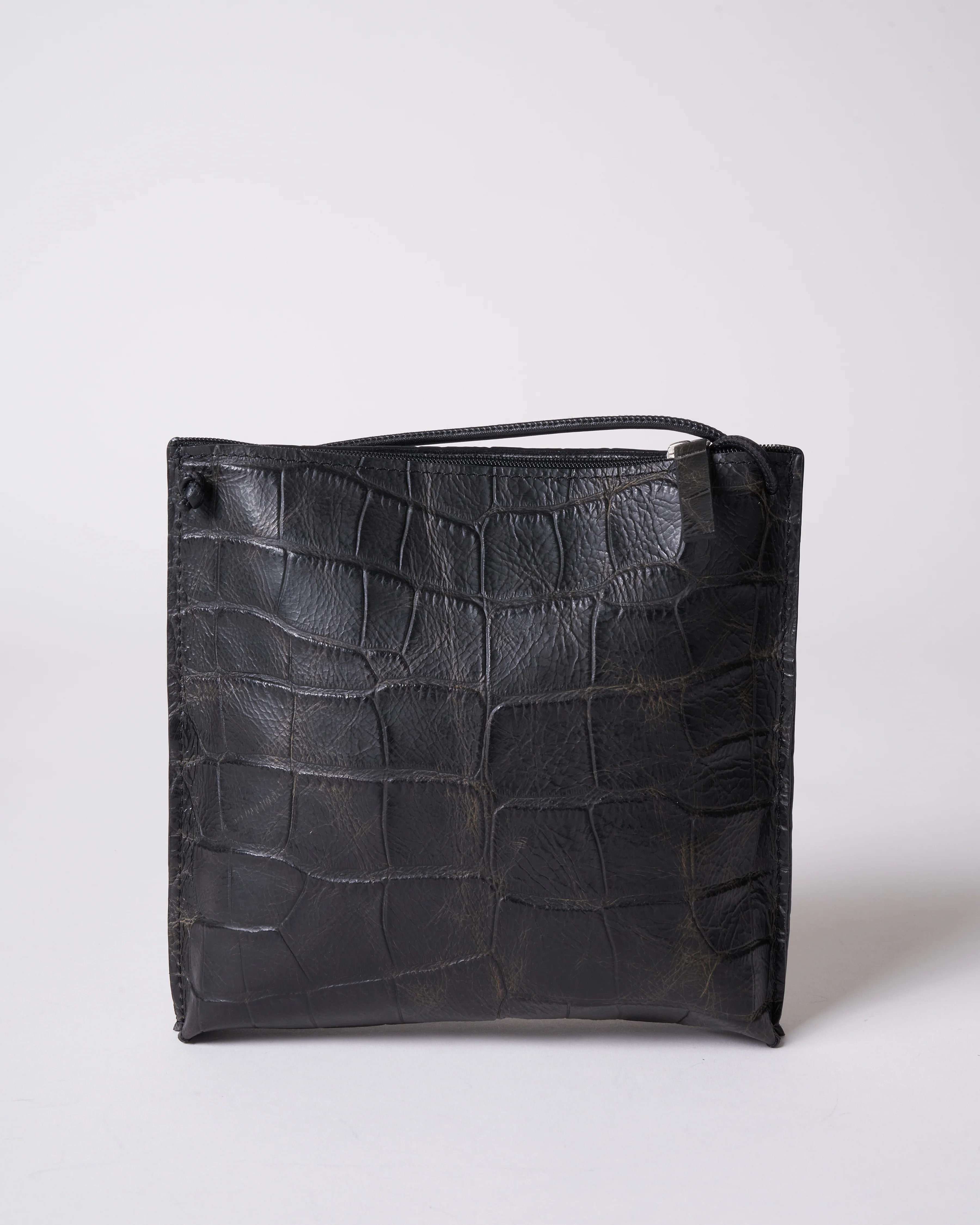 strappy pouch - vintage black gator - Image 3