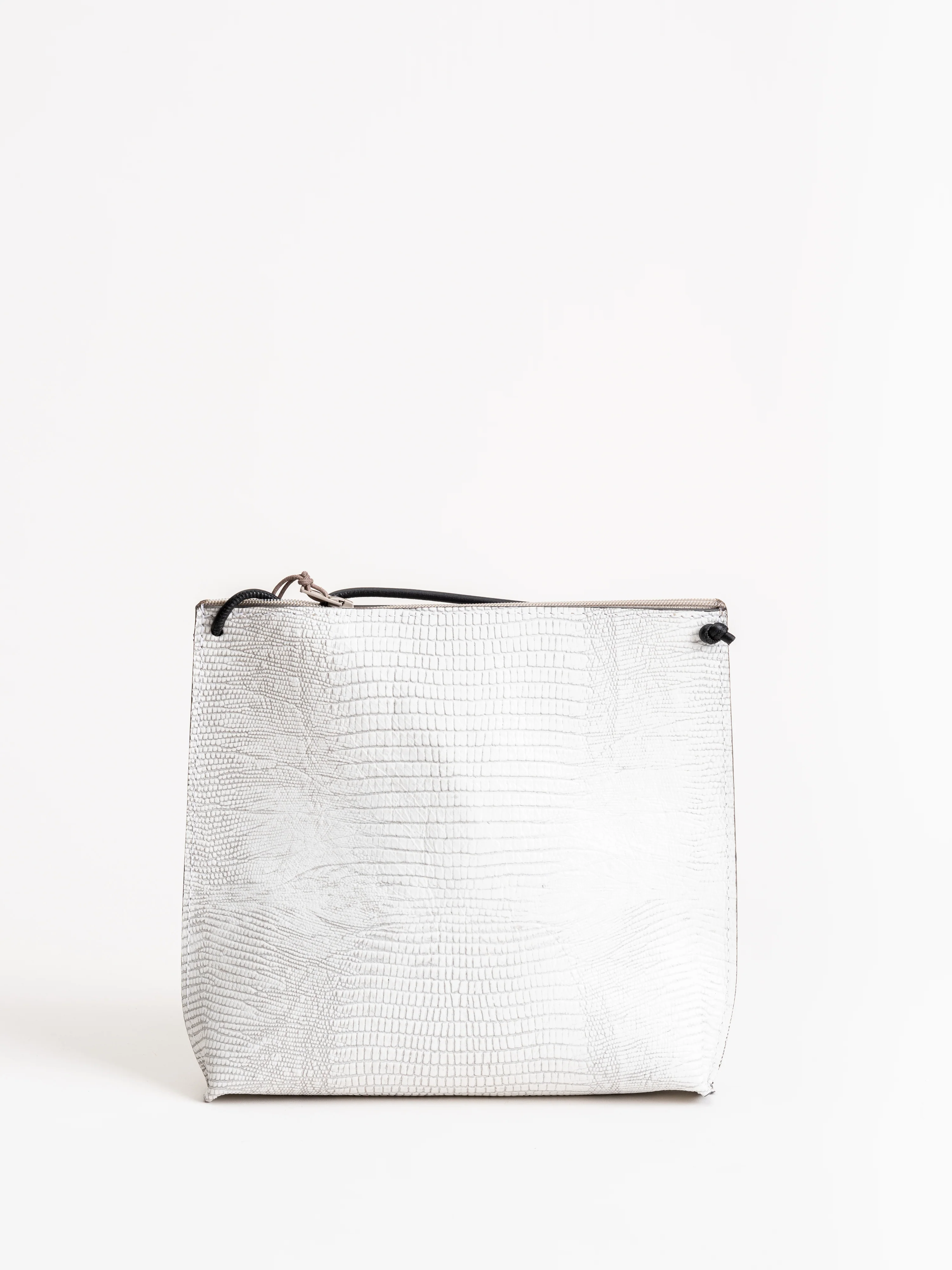 strappy pouch - white lizard - Image 2