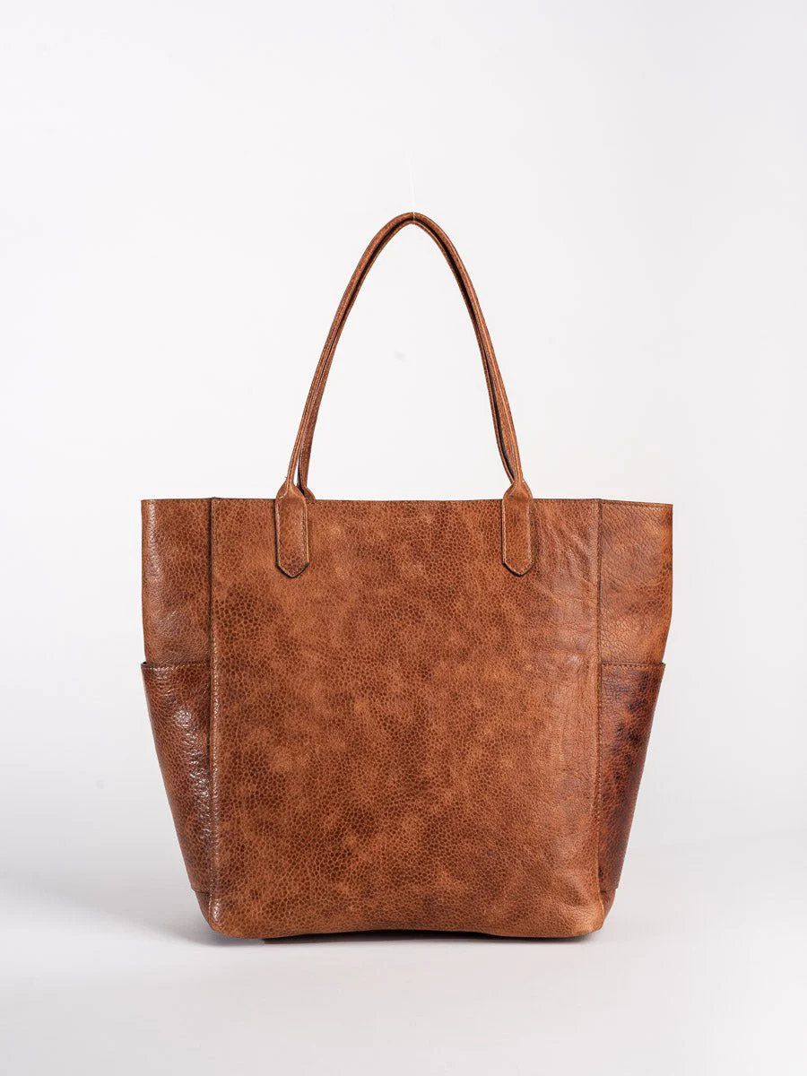 tall pocket tote - cedar ovino - Image 2
