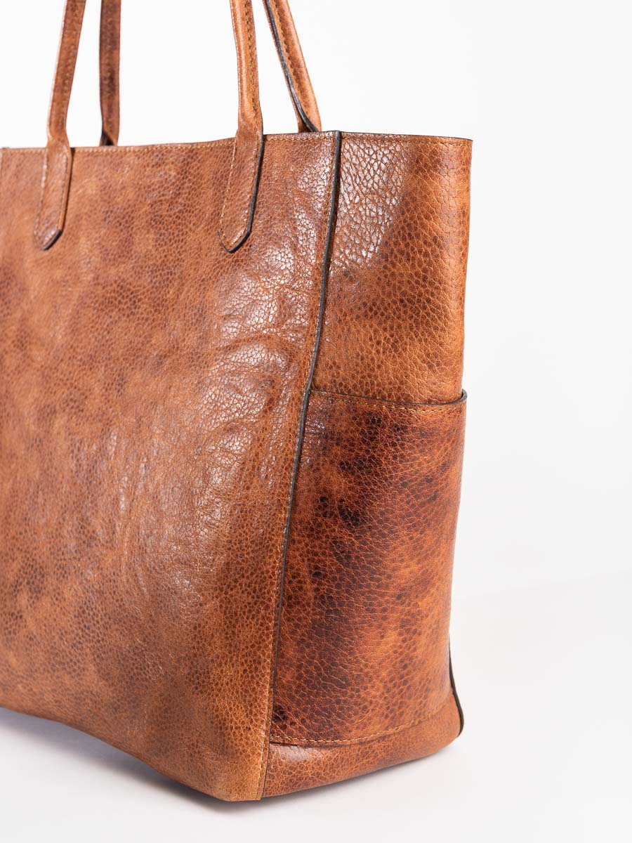 tall pocket tote - cedar ovino - Image 3