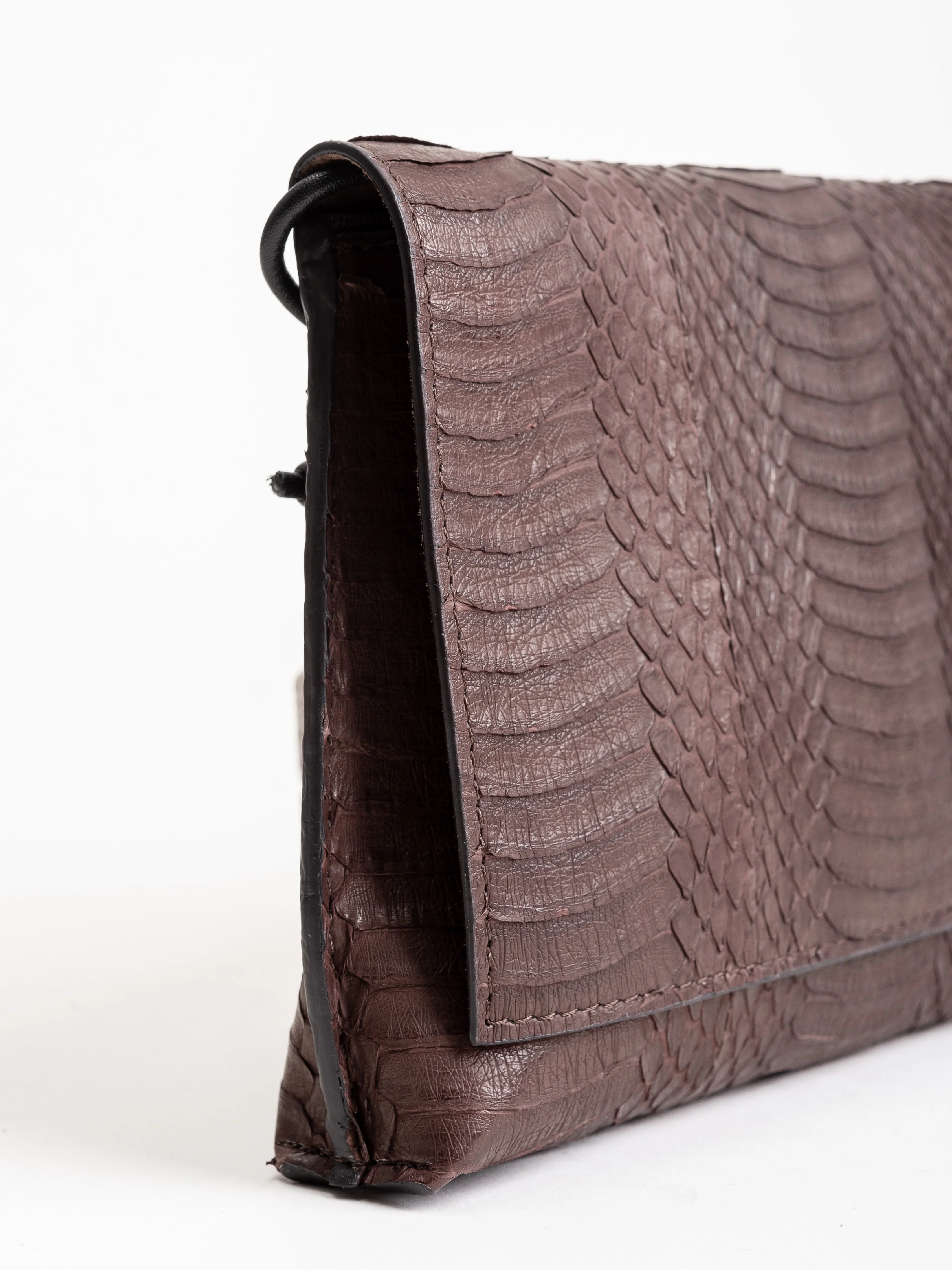 strappy foldover - dark brown whipsnake - Image 3