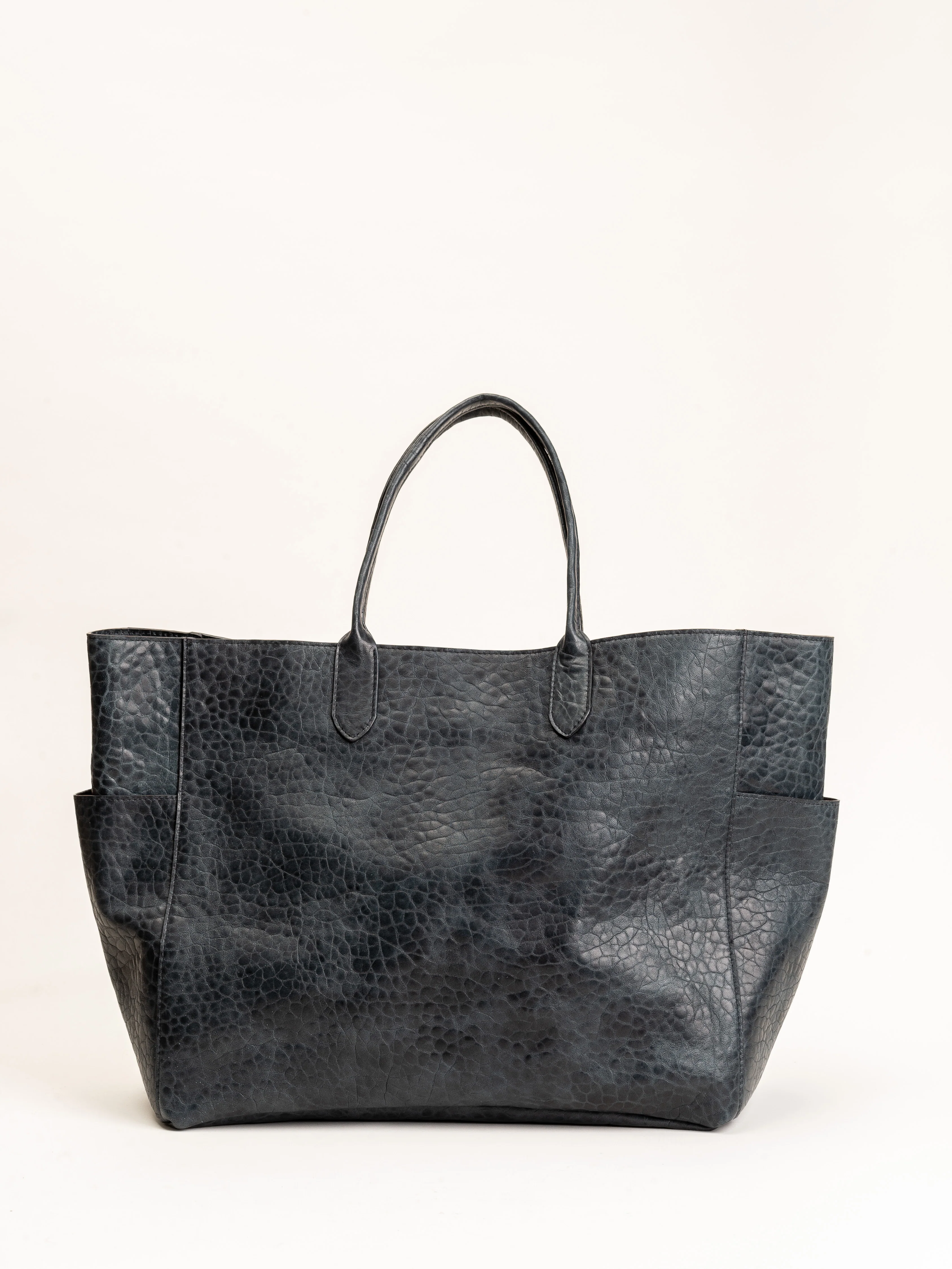 xl pocket tote - blue sheepskin - Image 2