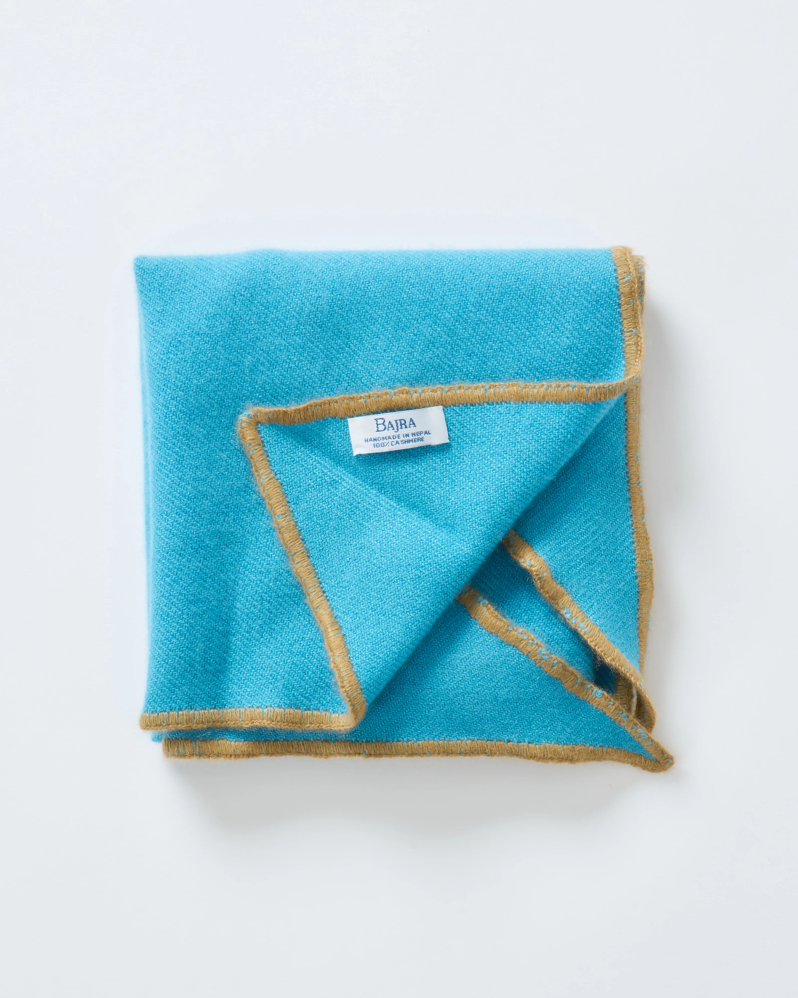 cashmere triangle with contrast stitch - Image 3