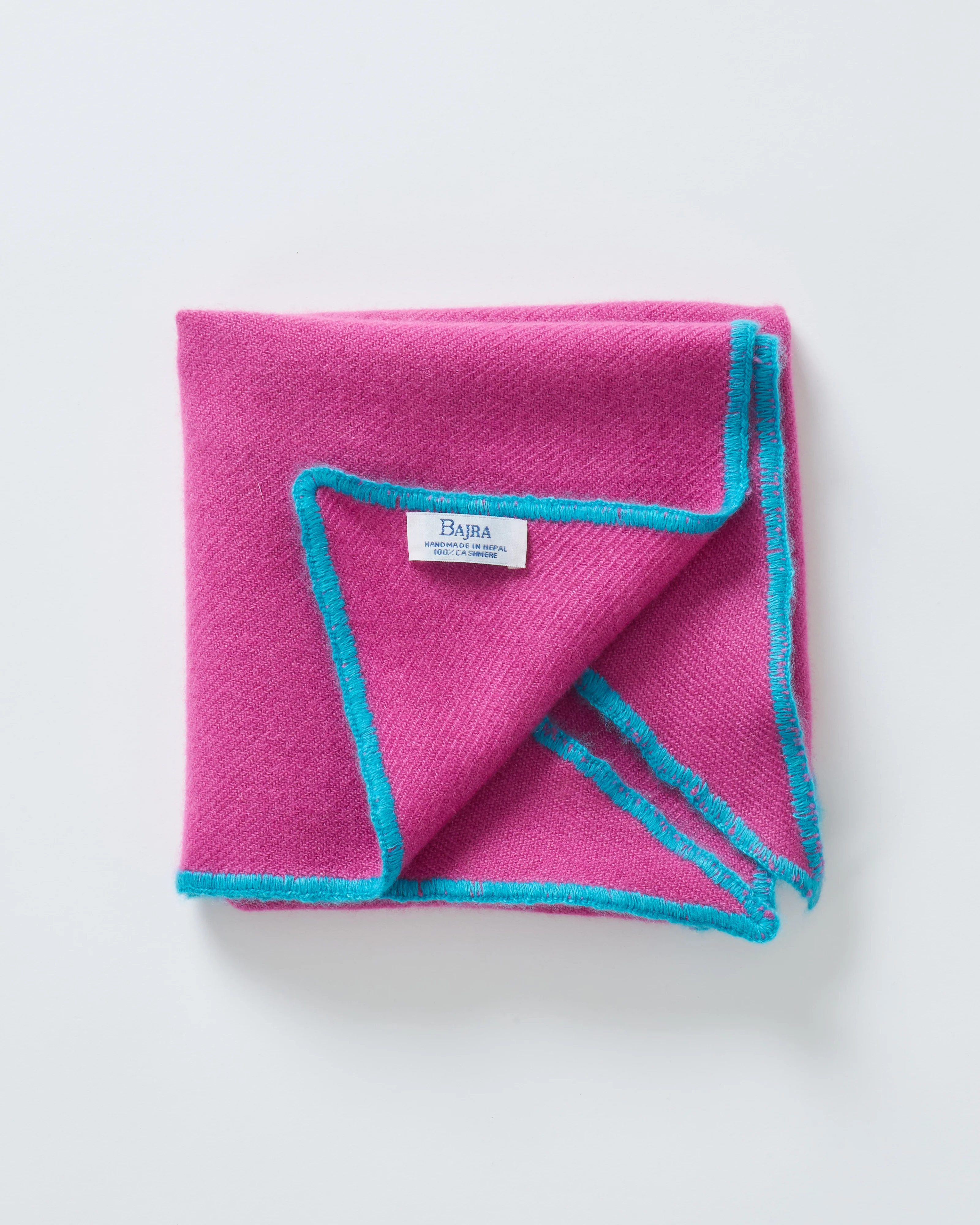 cashmere triangle with contrast stitch - Image 2