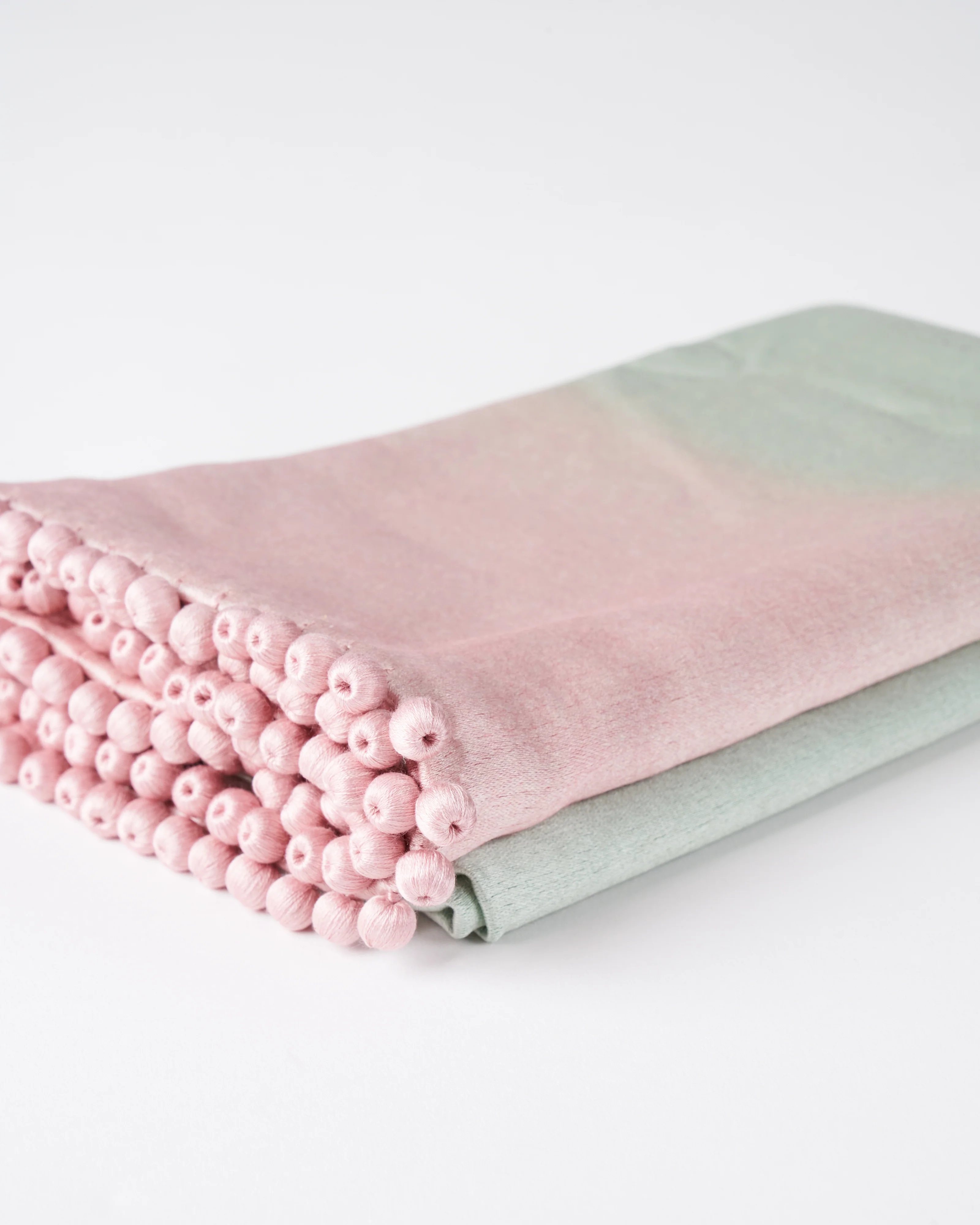 ombre satin cashmere weave stole - aqua - Image 2