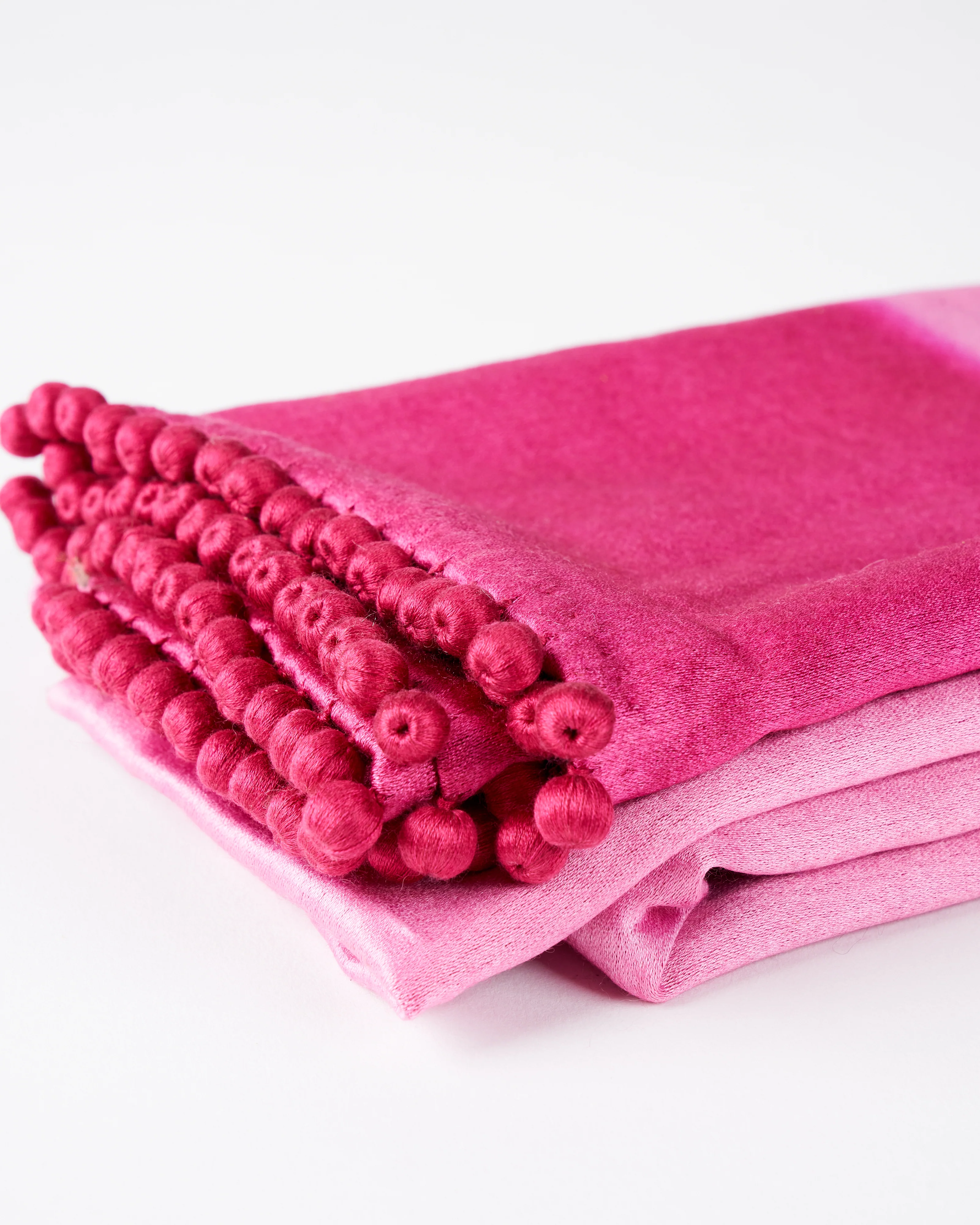 ombre satin cashmere weave stole - enchanting pink - Image 4
