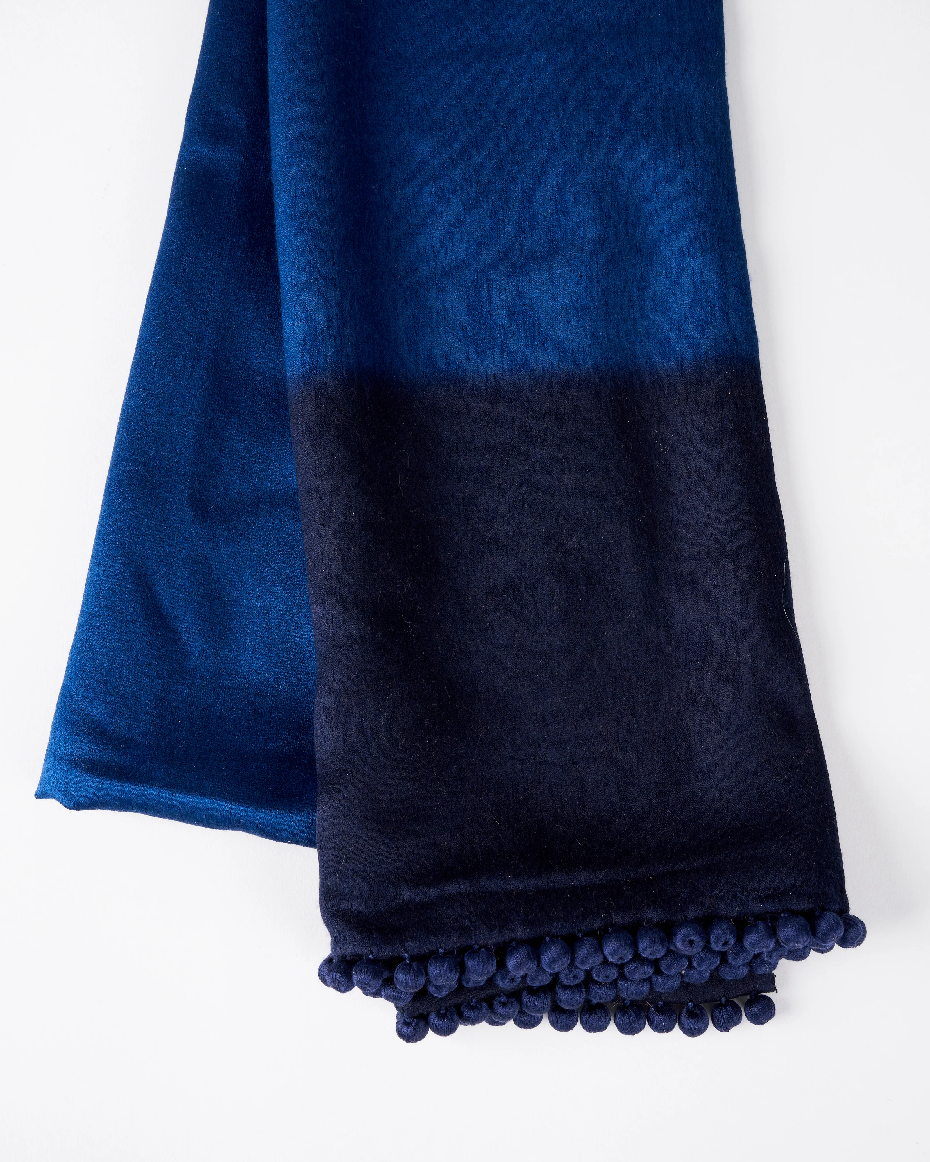 ombre satin cashmere weave stole - midnight - Image 2