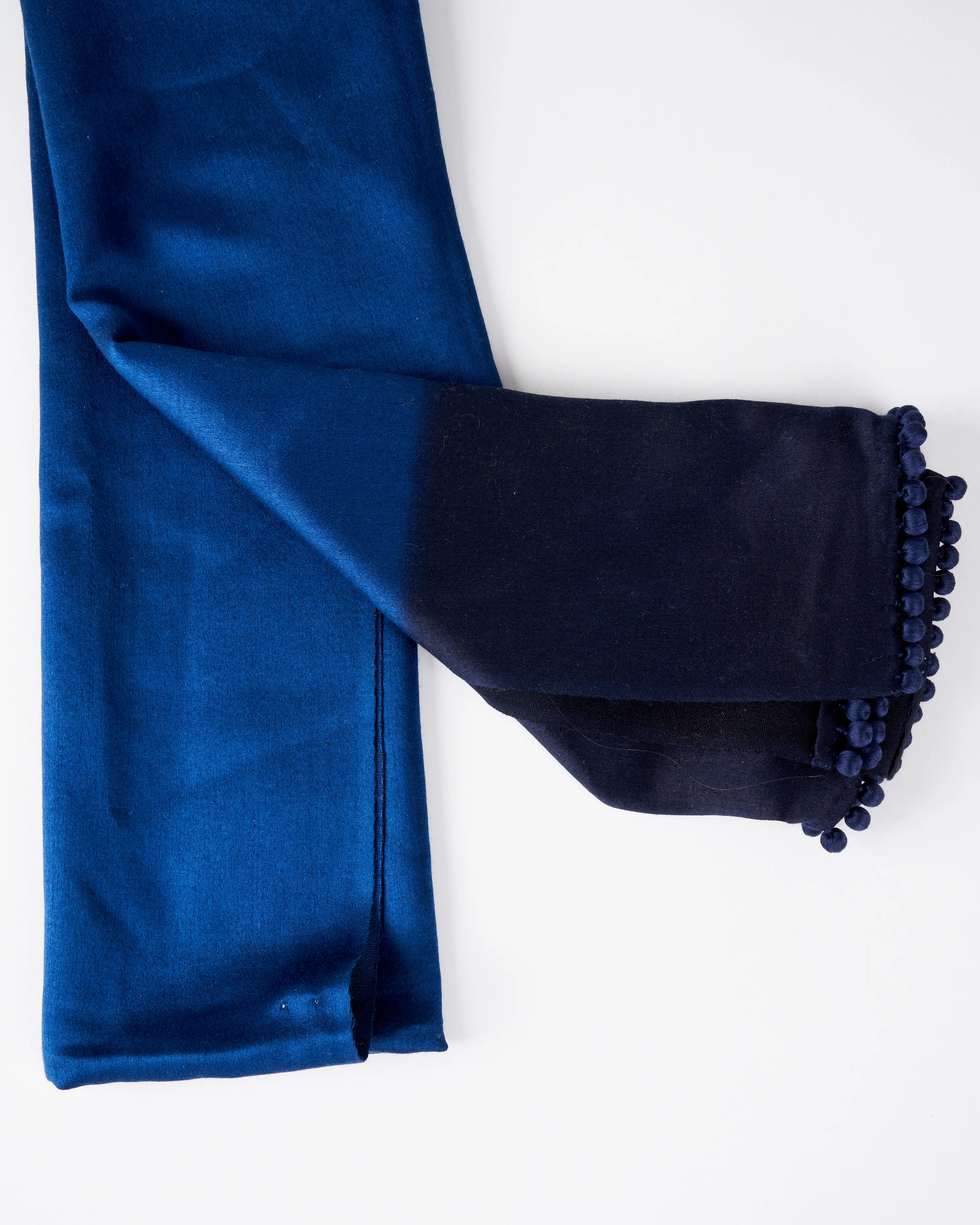ombre satin cashmere weave stole - midnight - Image 3