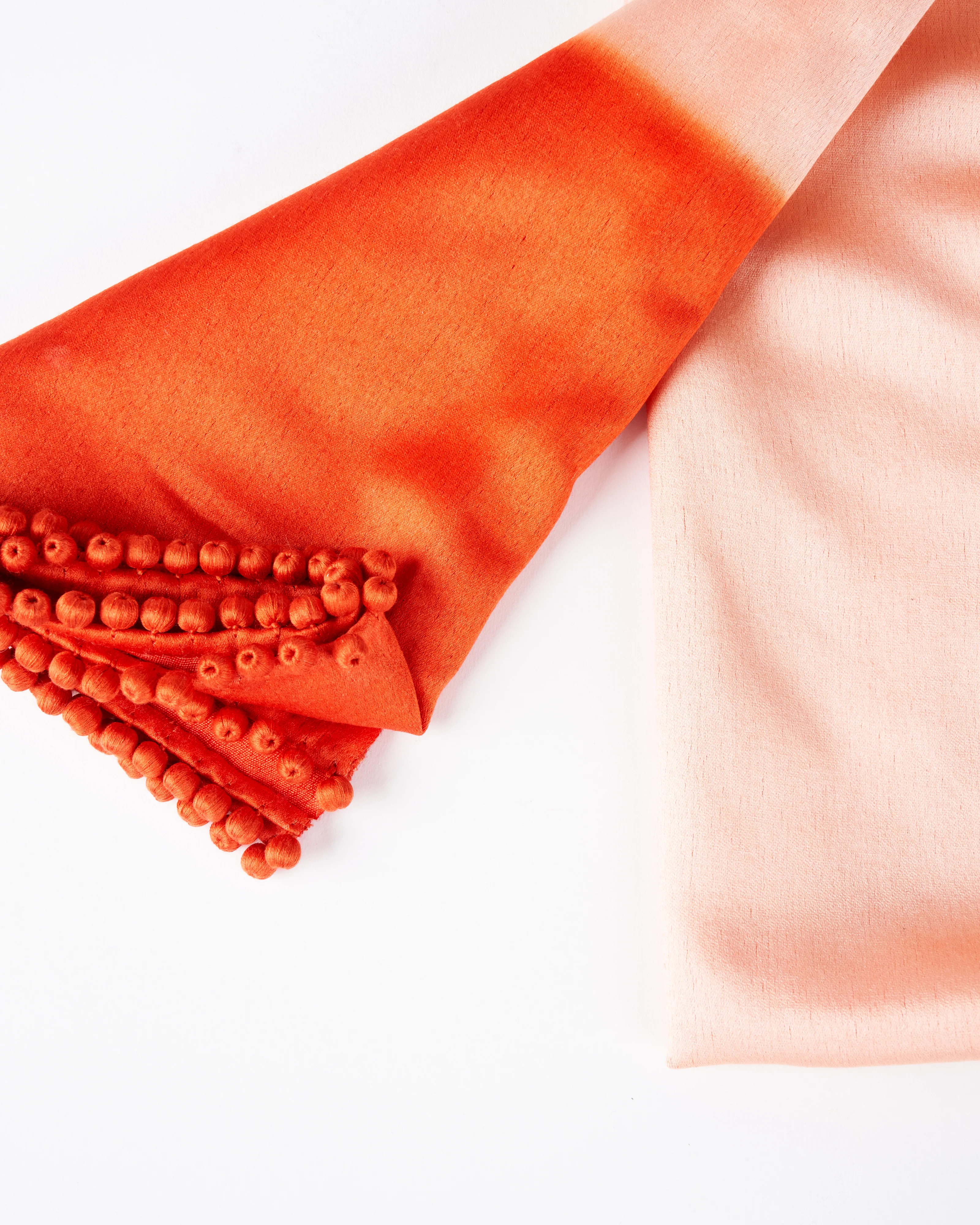 ombre satin cashmere weave stole - orange - Image 2