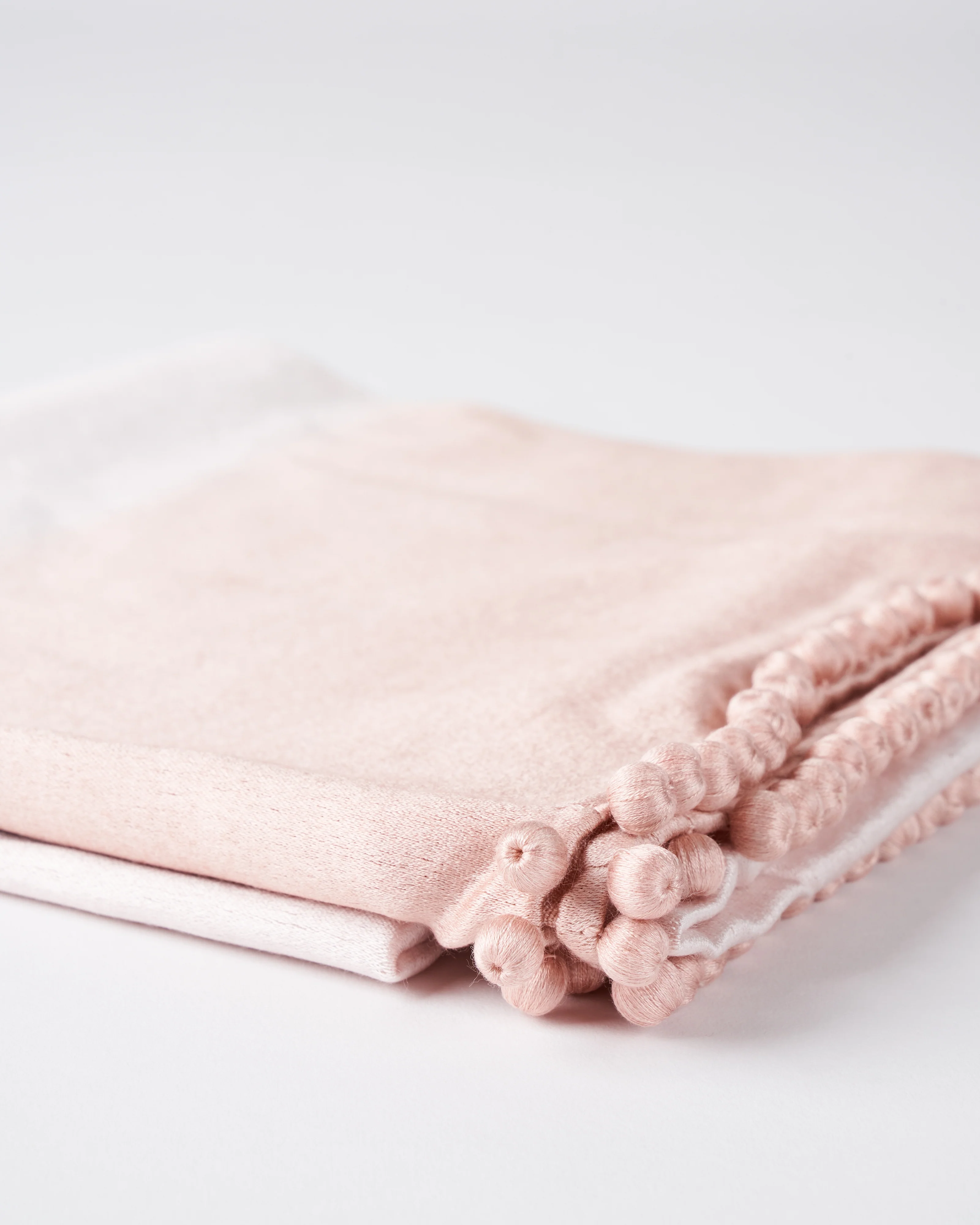 ombre satin cashmere weave stole - pale pink - Image 3