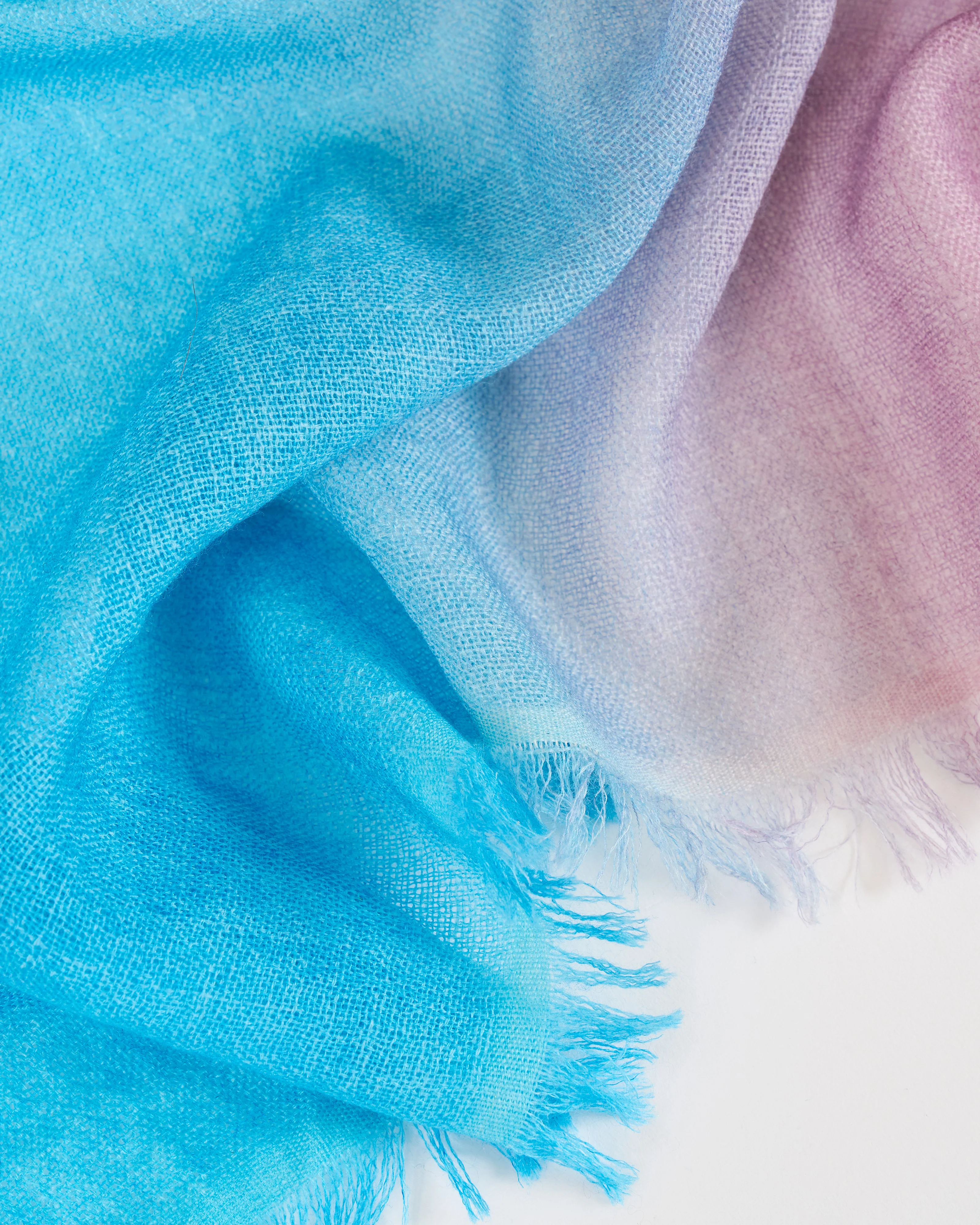 wool/silk gauze shawl w/ stripes - Image 3
