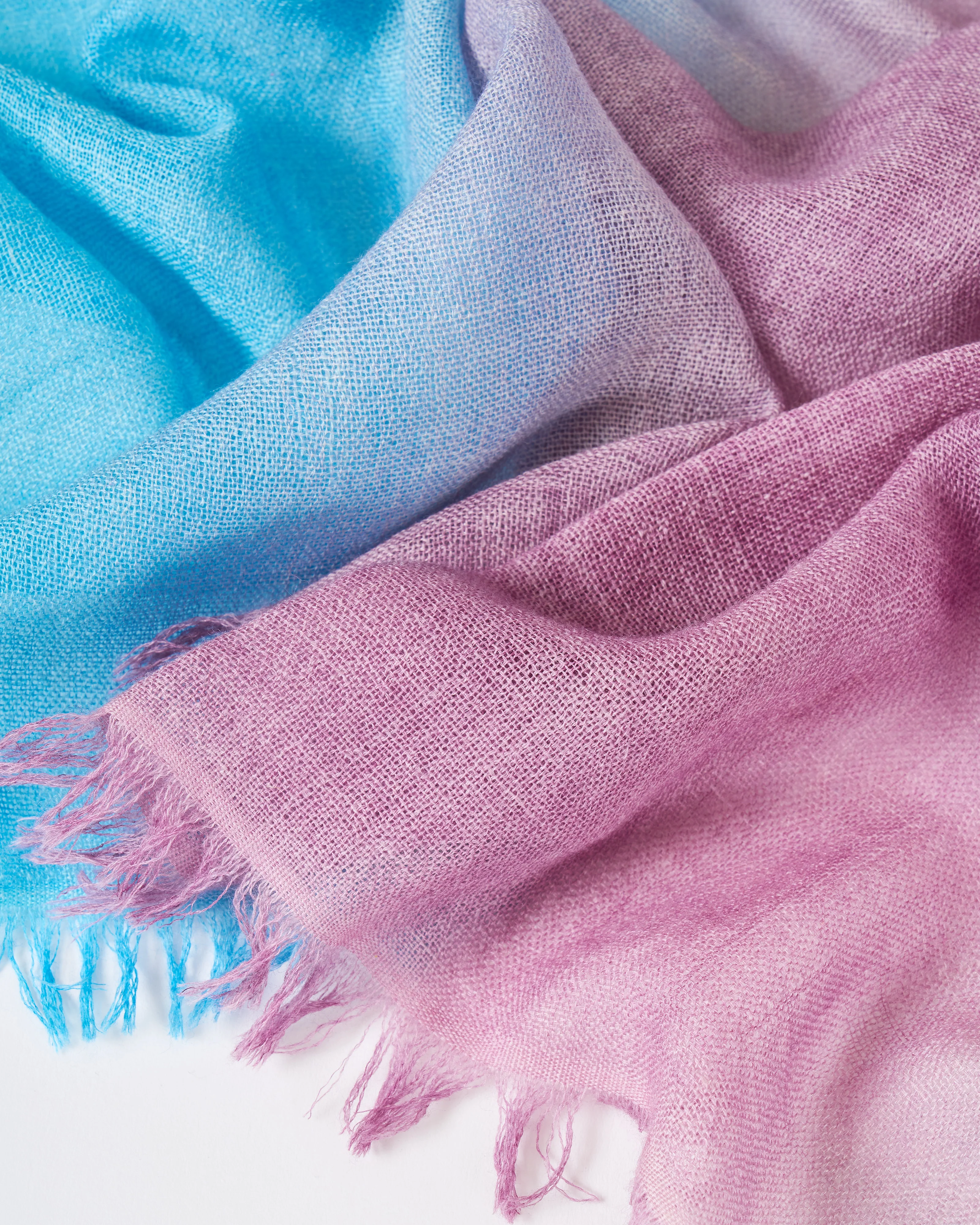wool/silk gauze shawl w/ stripes - Image 4