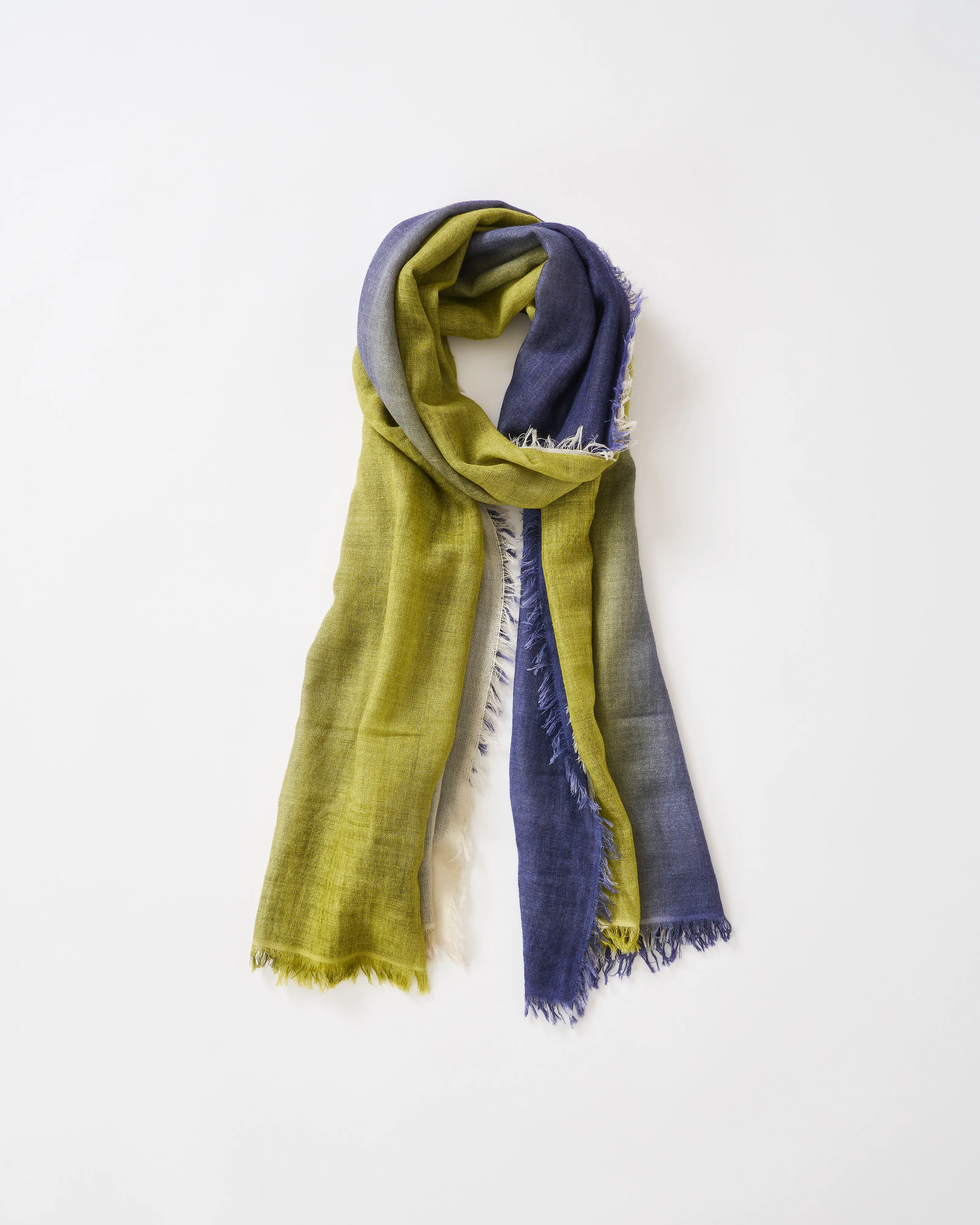 wool/silk gauze shawl w/ stripes