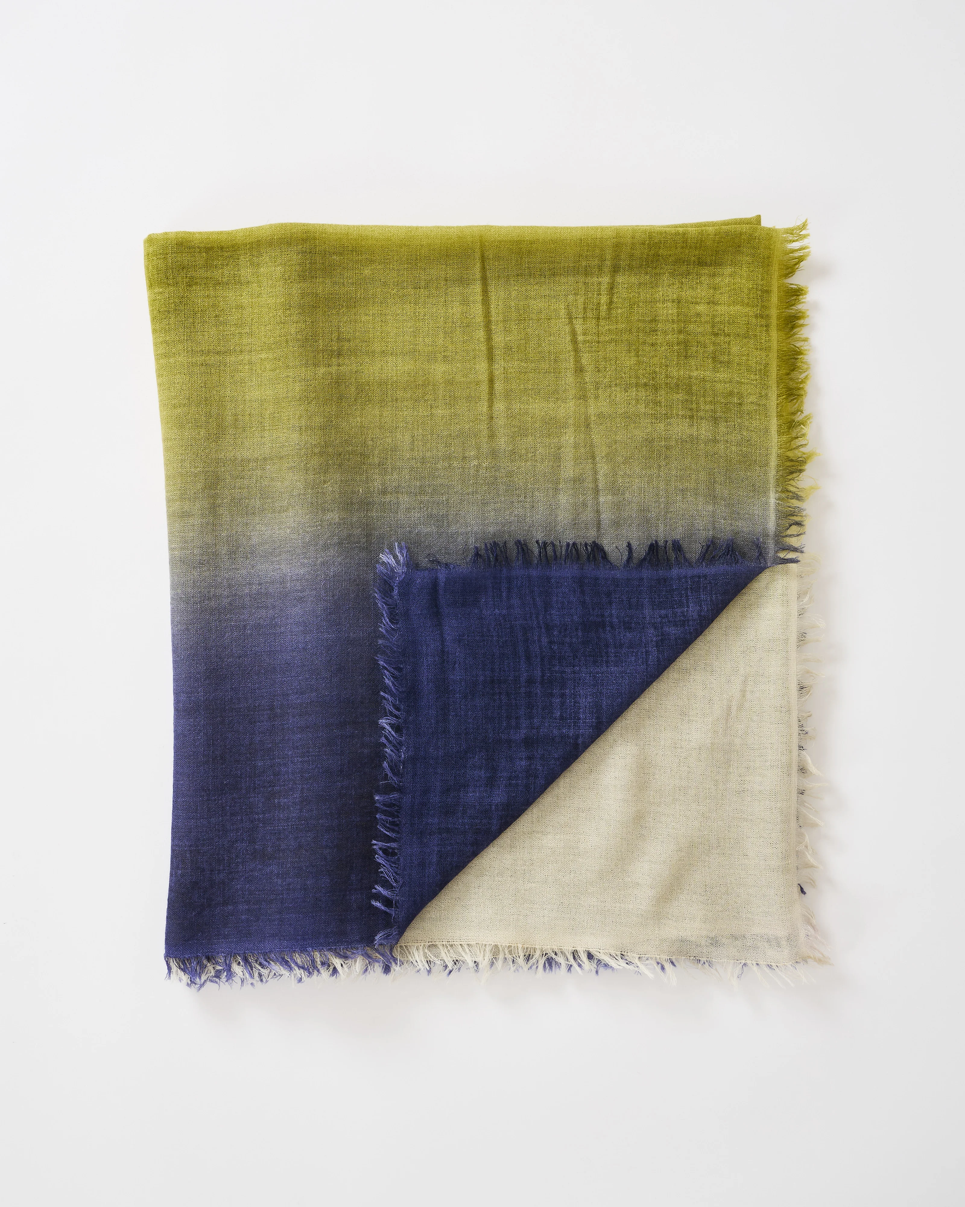 wool/silk gauze shawl w/ stripes - Image 2