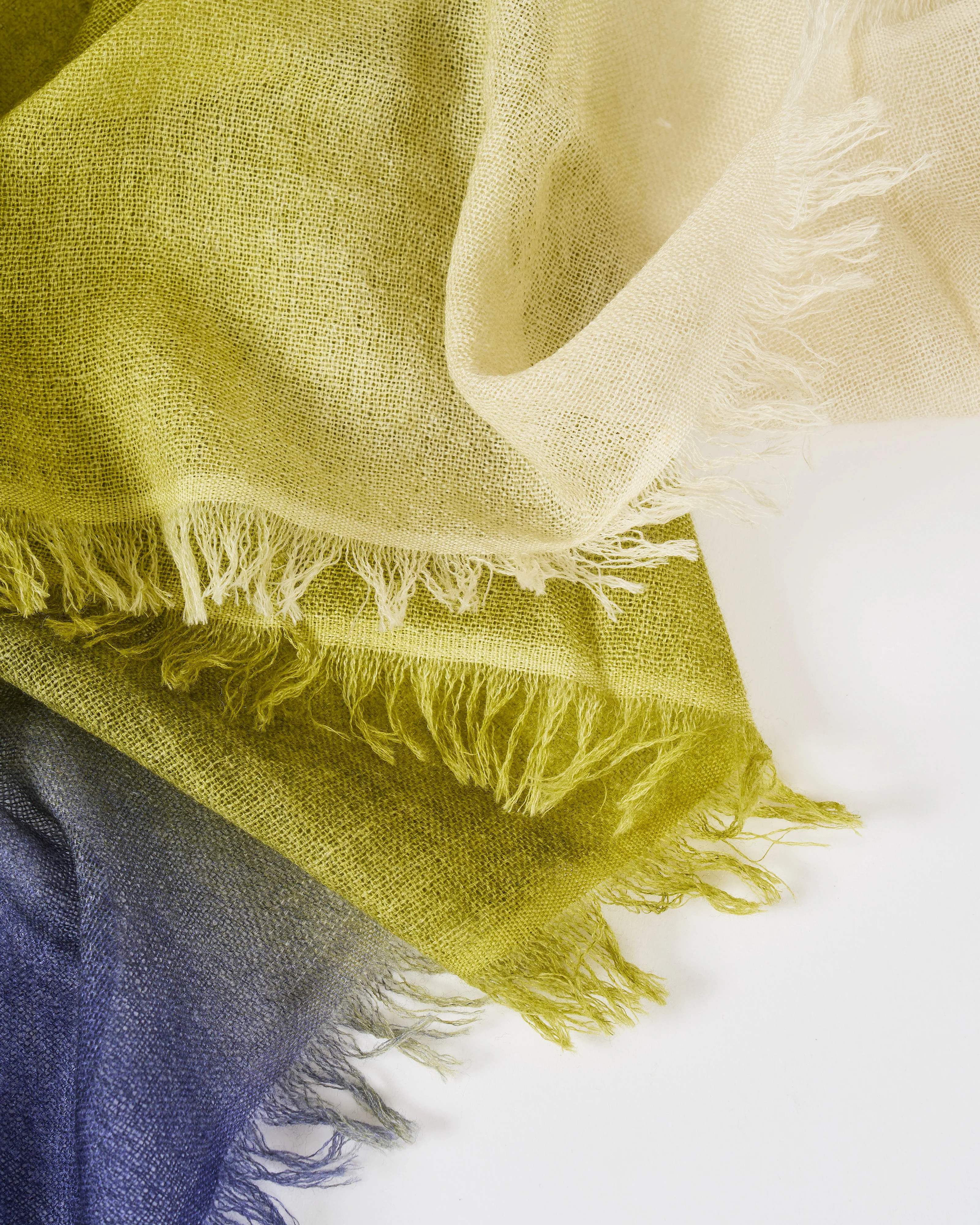 wool/silk gauze shawl w/ stripes - Image 3