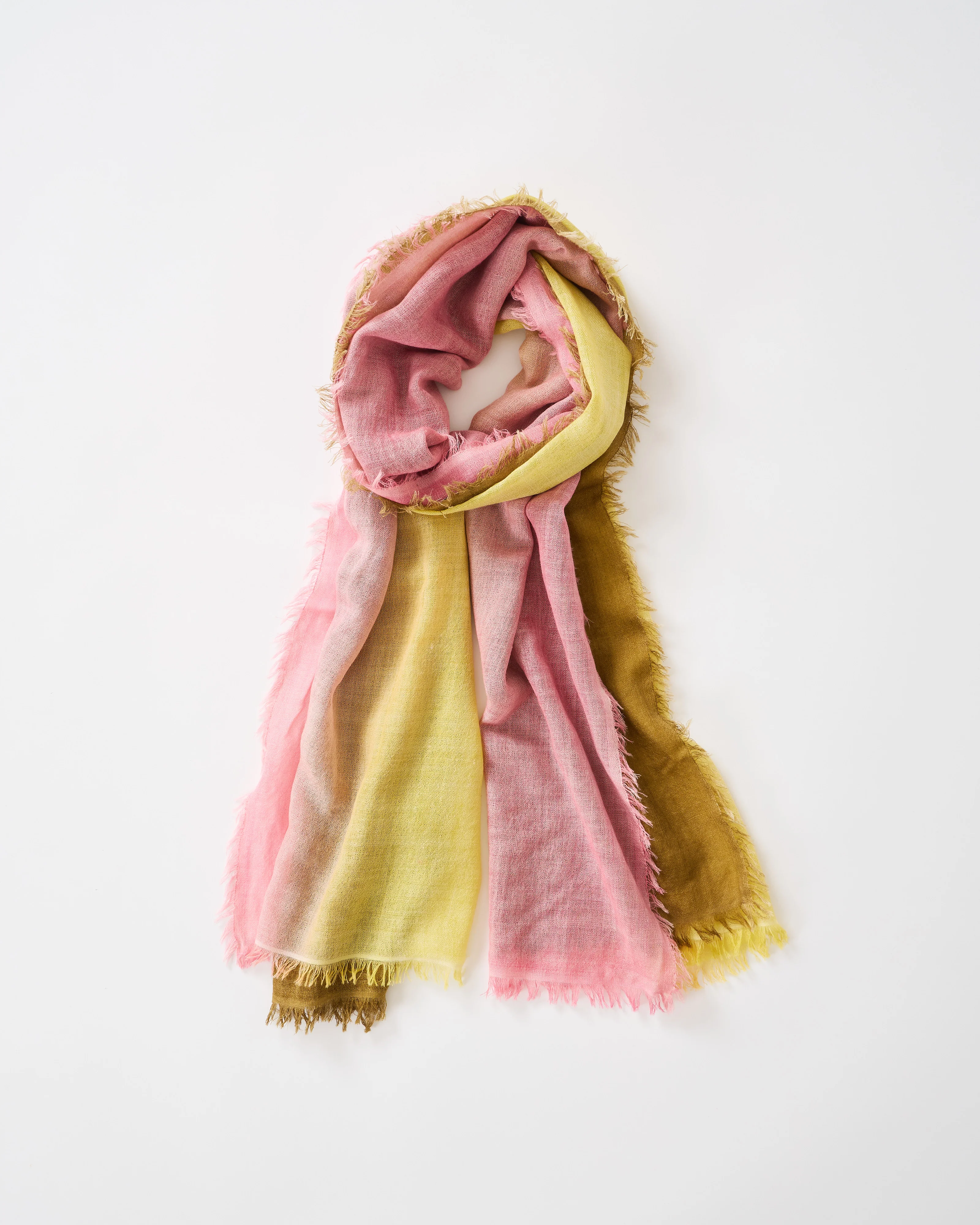 wool/silk gauze shawl w/ stripes