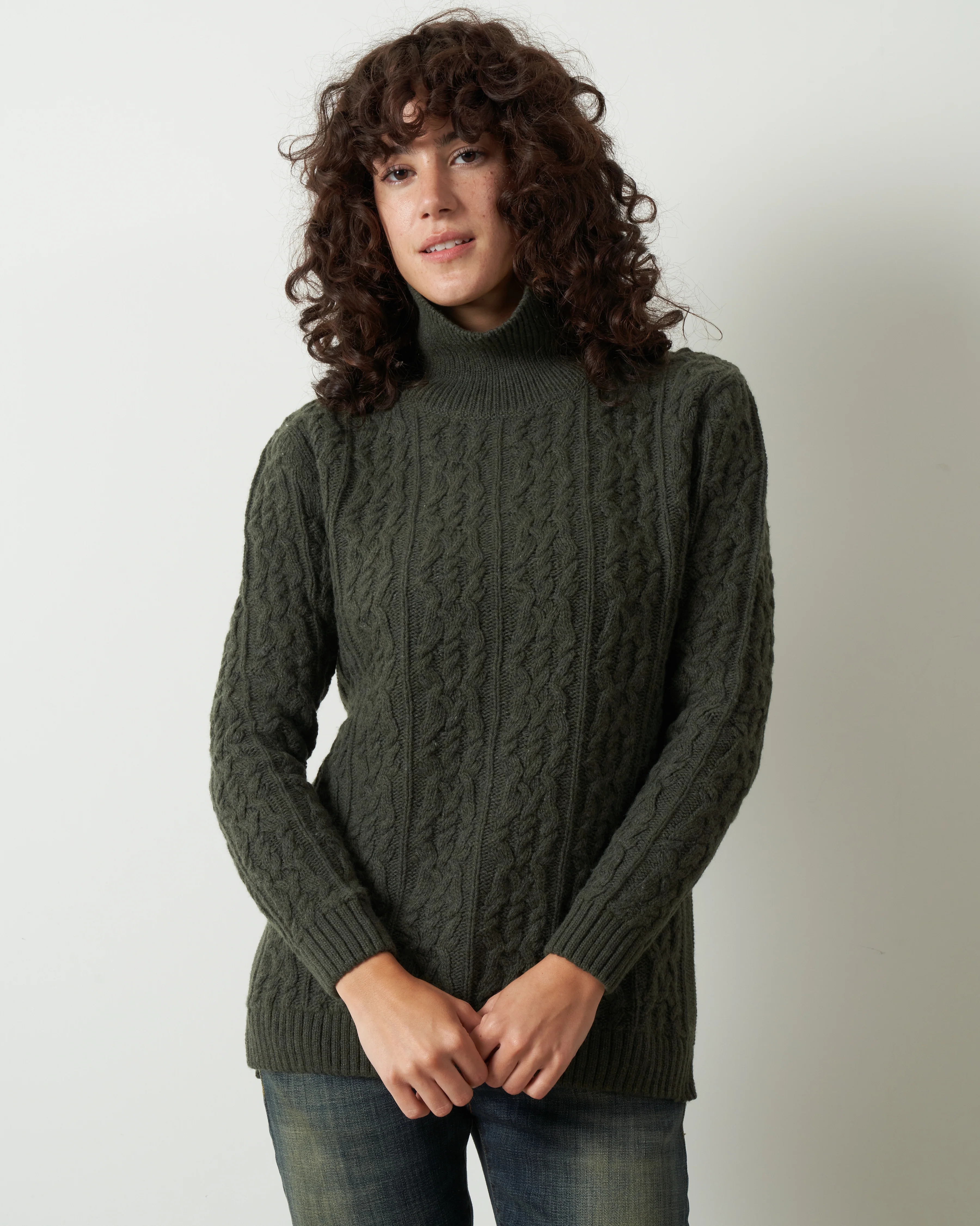 burne knit sweater - olive - Image 2