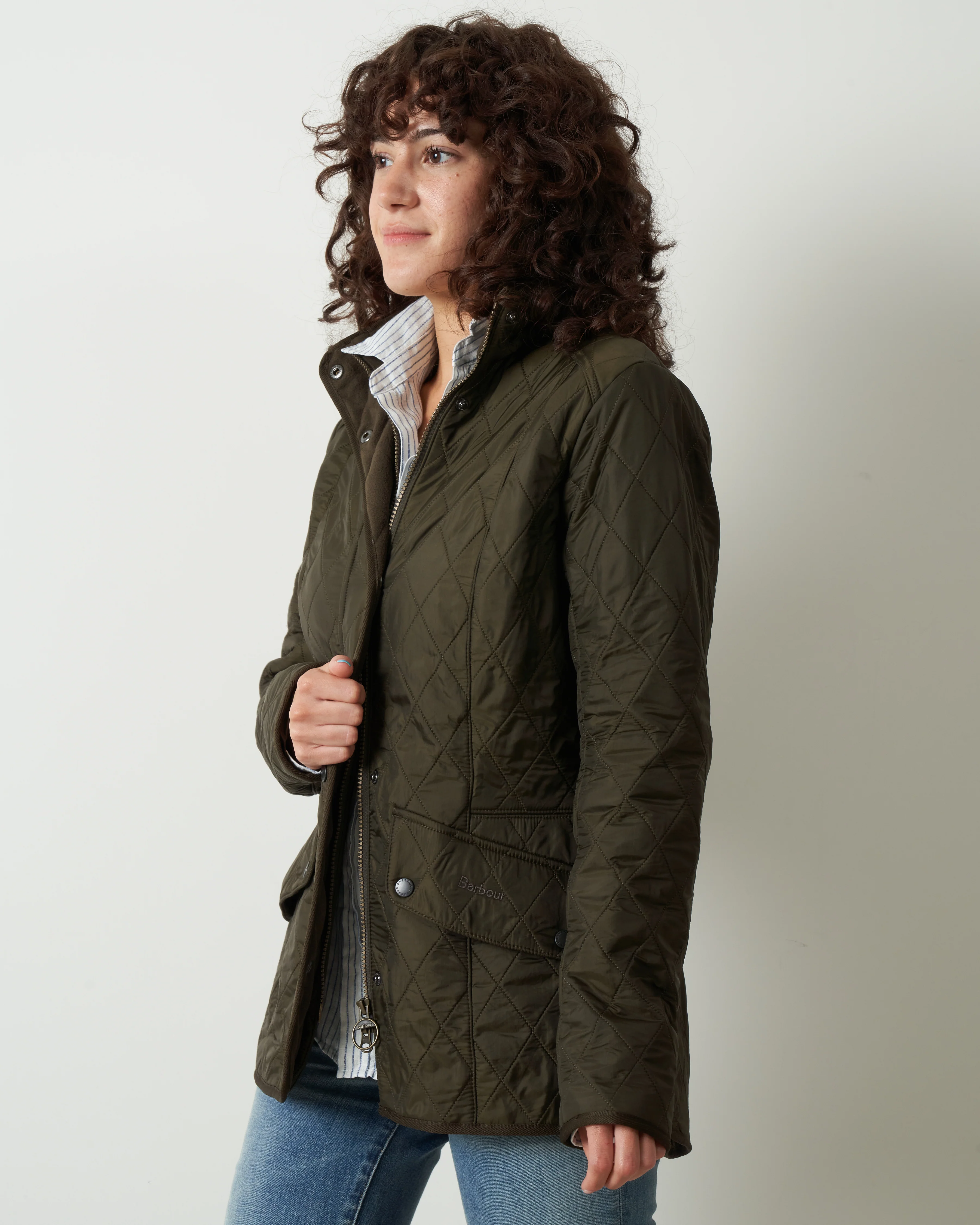 cavalry polarquilt jacket - olive - Image 3