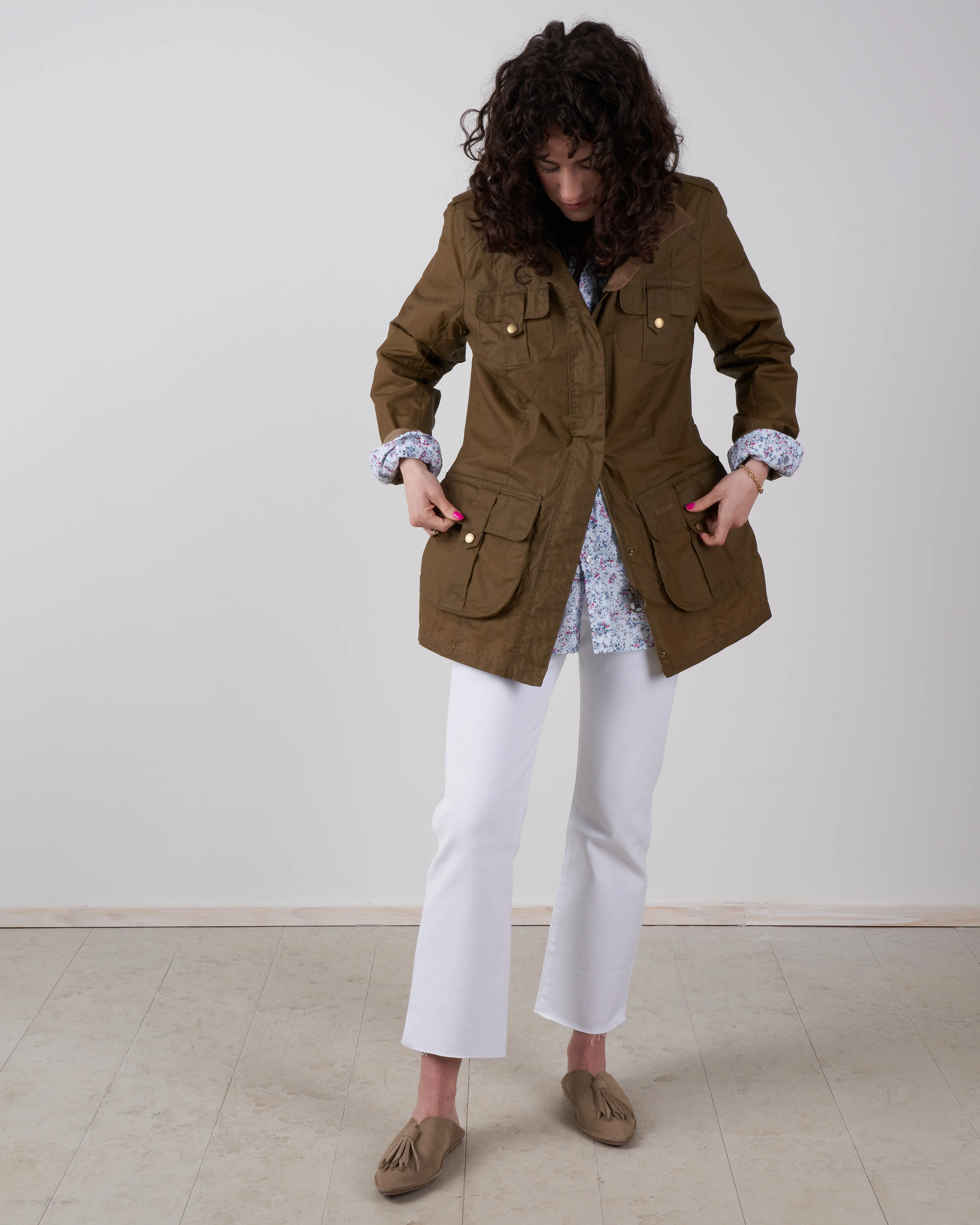 defence light wax jacket - sand - Image 3
