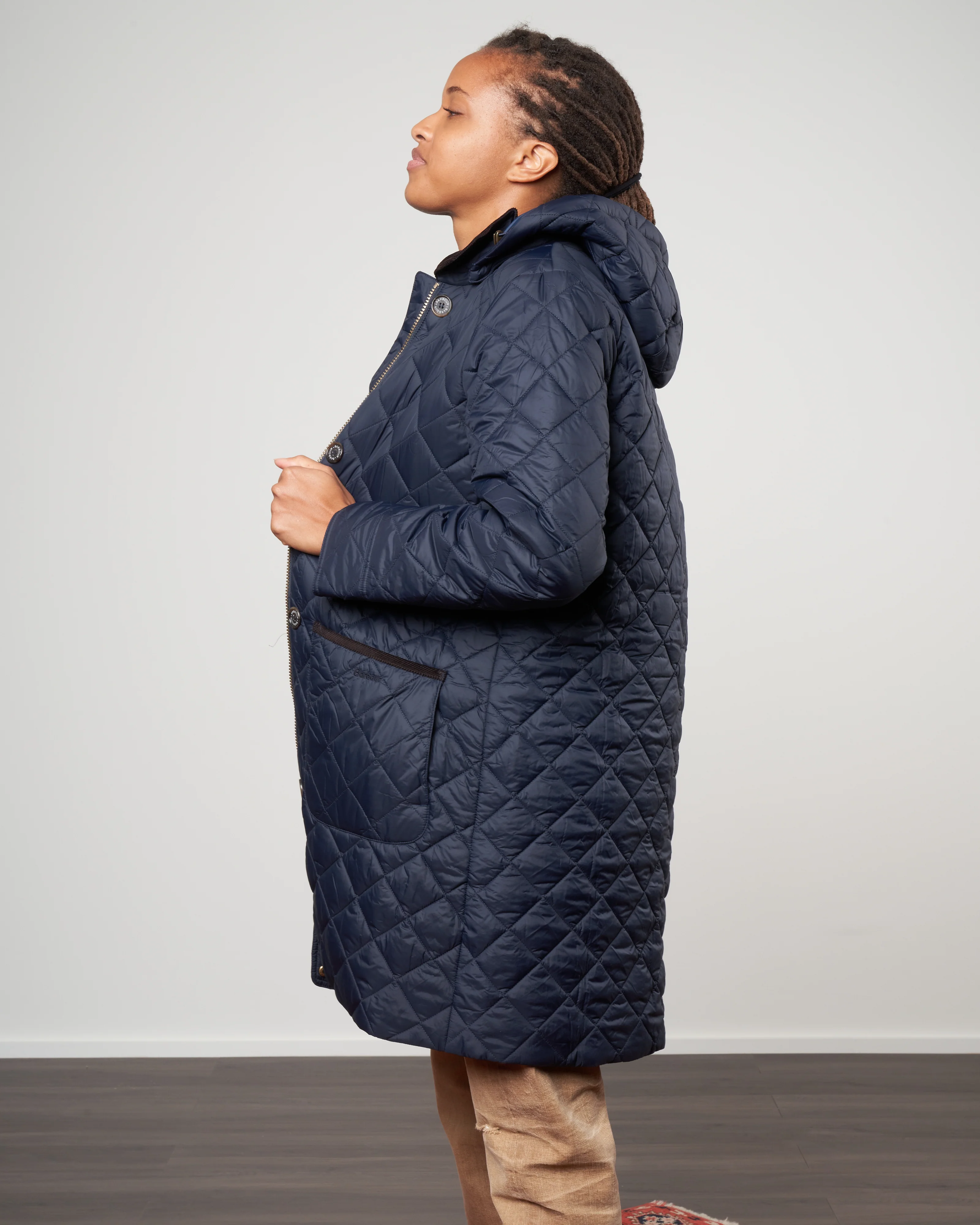 lovell quilted jacket - navy - Image 3