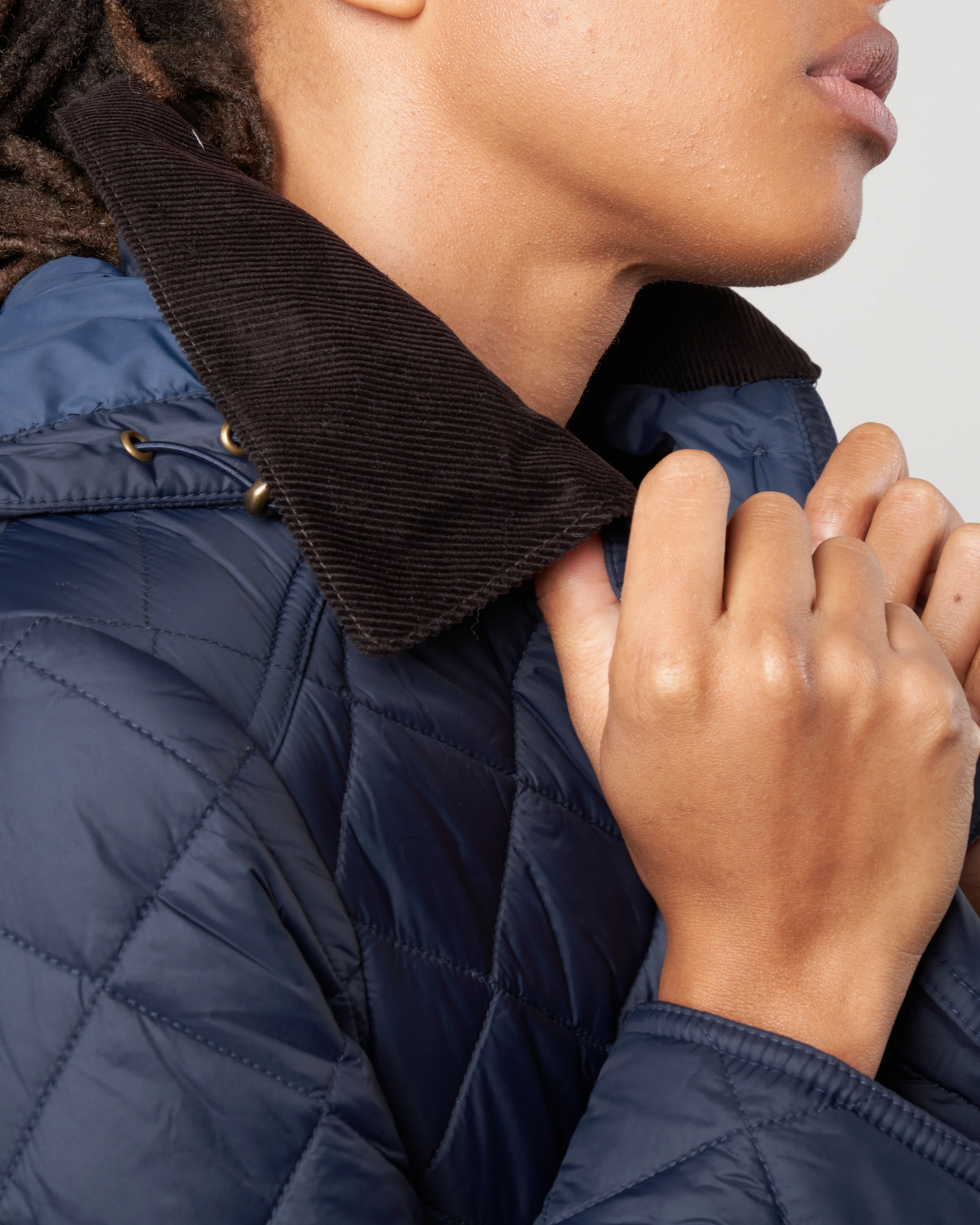 lovell quilted jacket - navy - Image 6