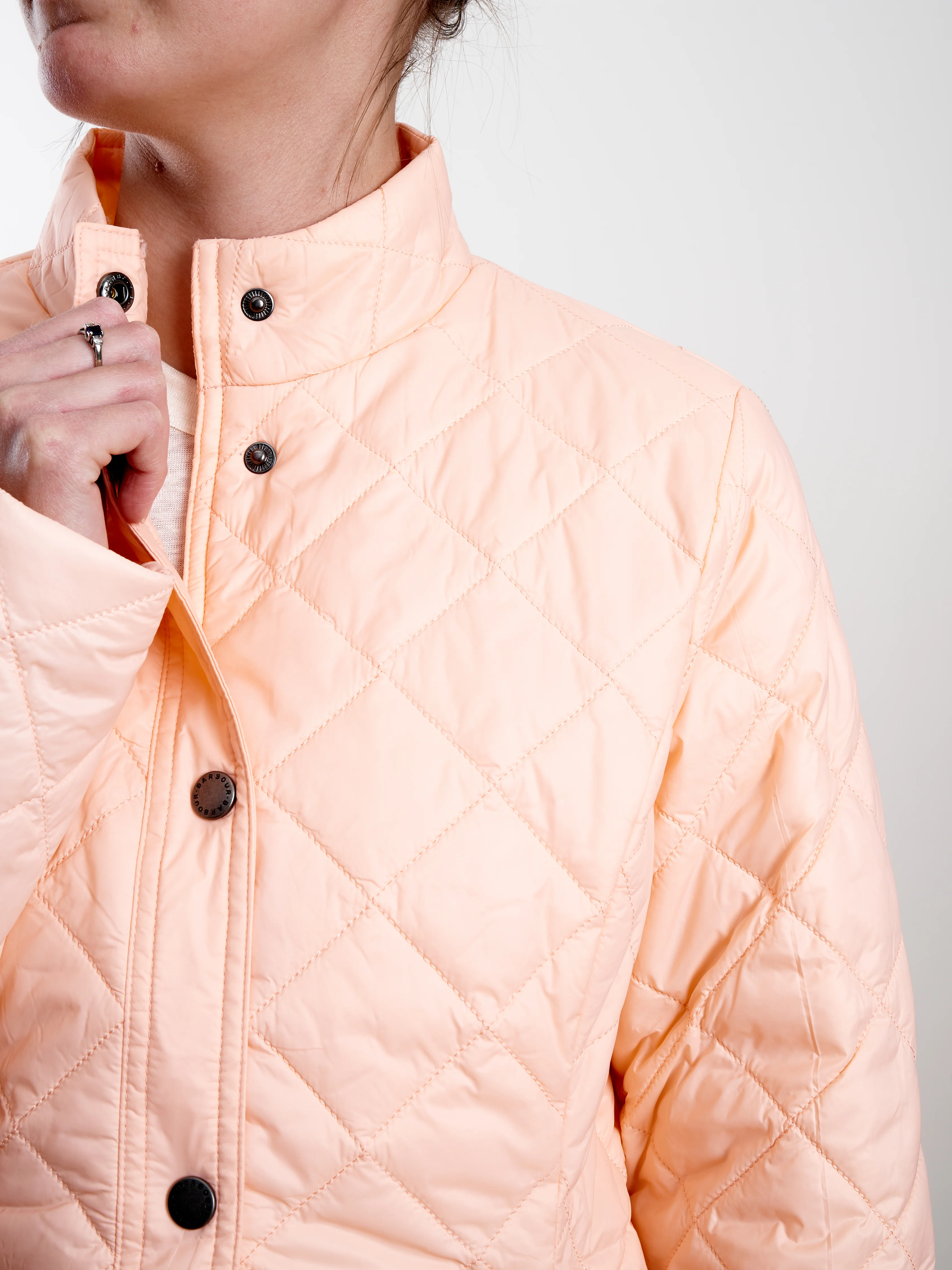 rebecca quilted jacket - pale coral - Image 5
