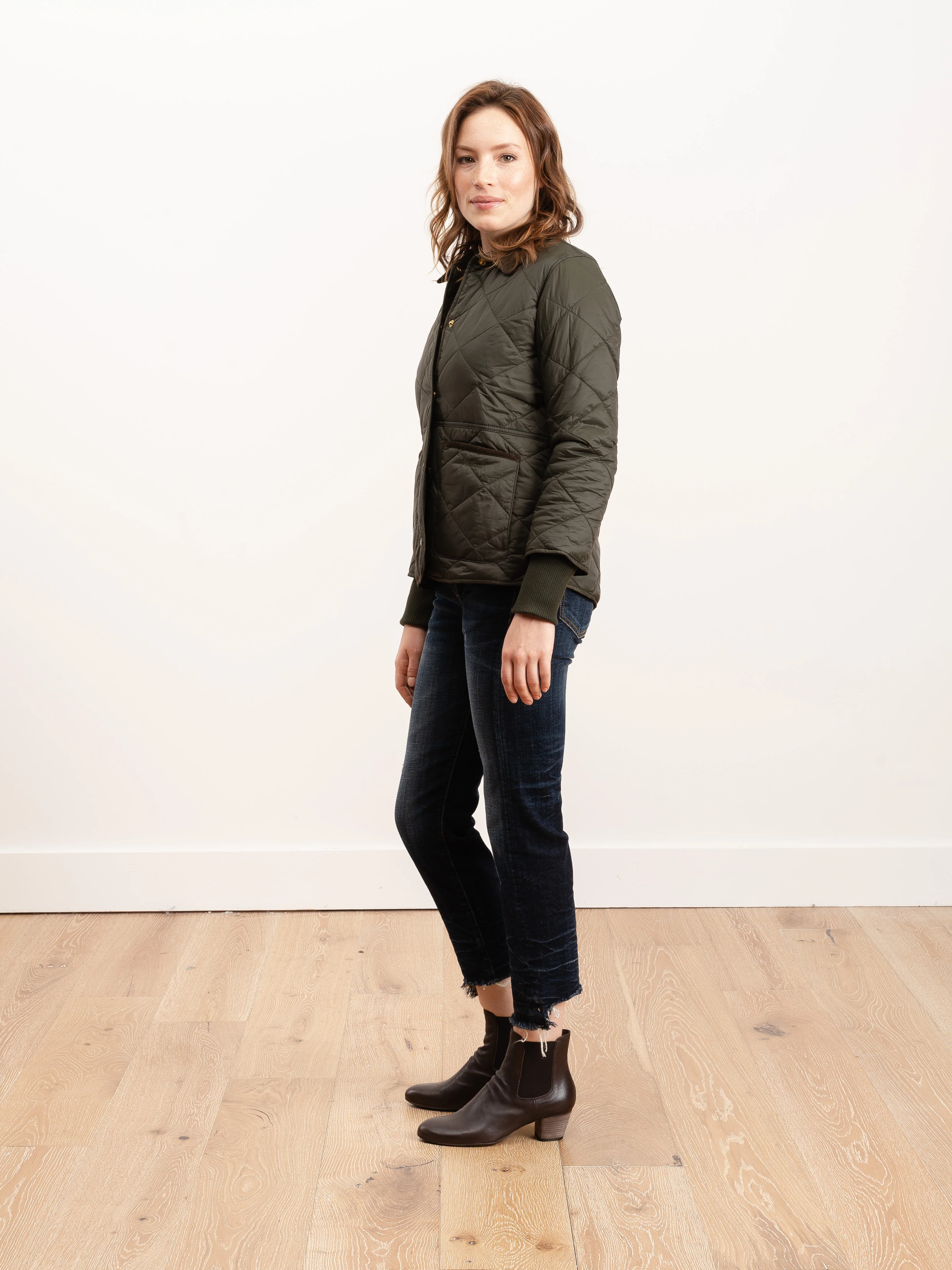 silchester quilted coat - sage - Image 3