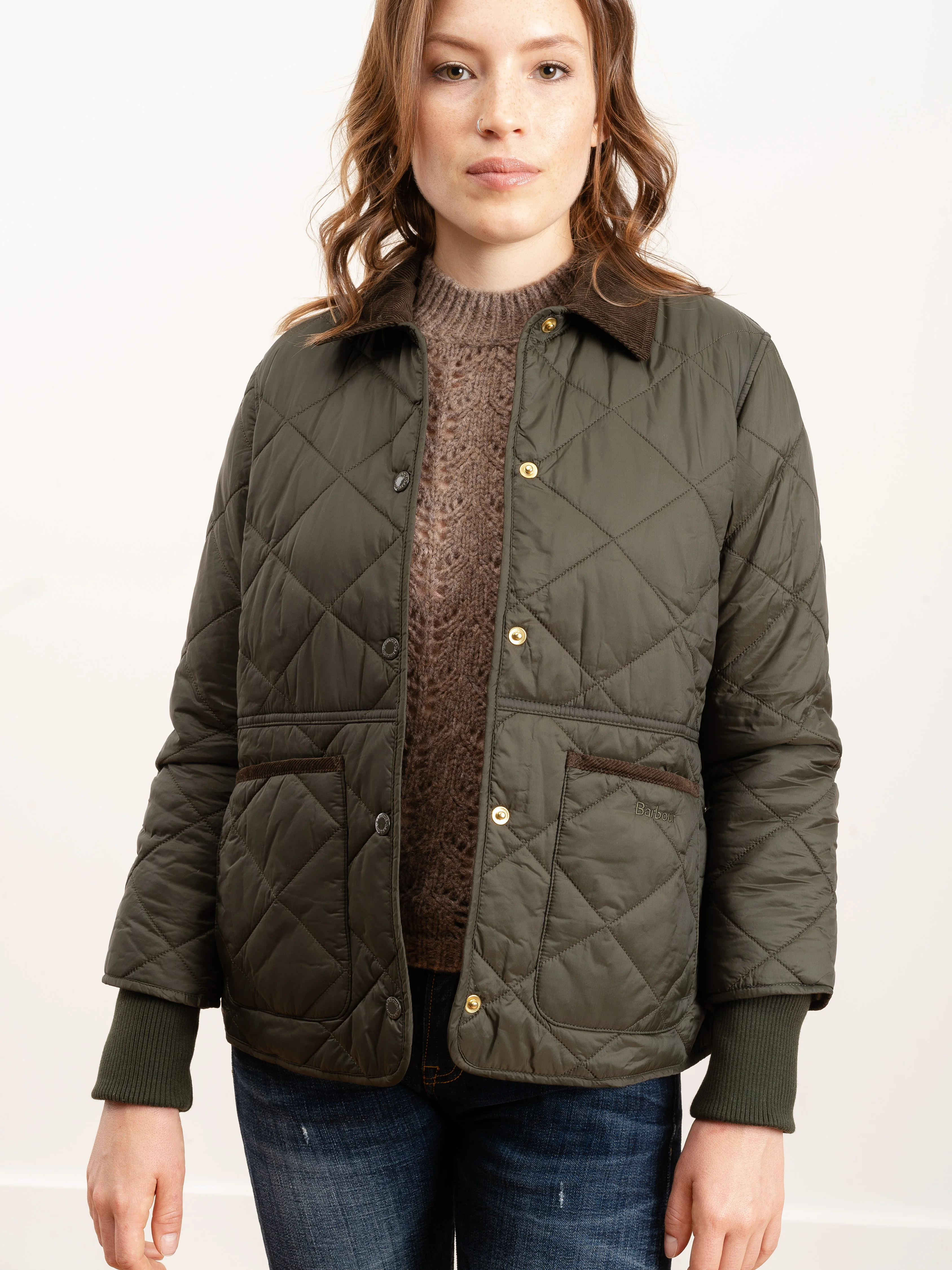 silchester quilted coat - sage - Image 5