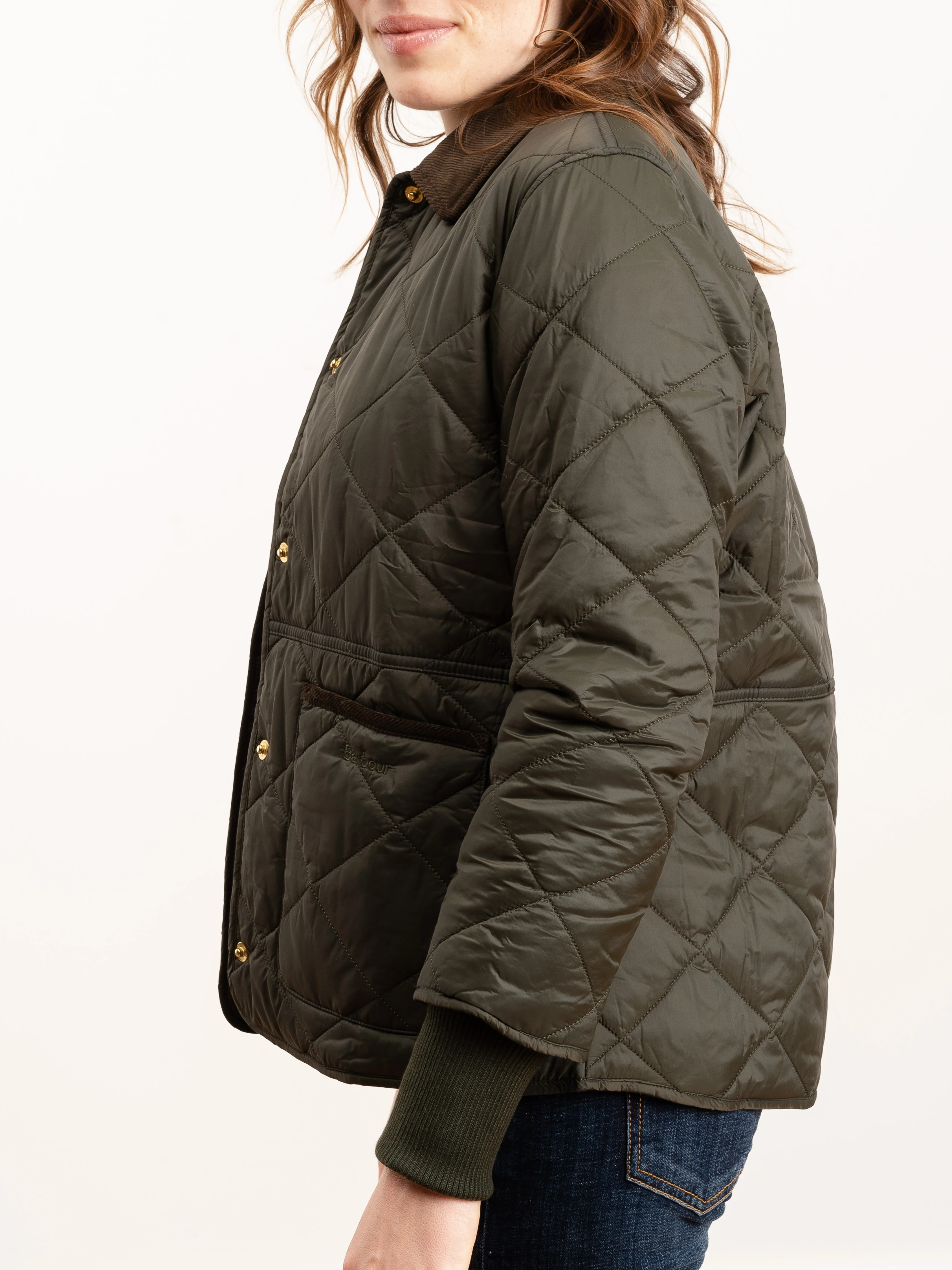 silchester quilted coat - sage - Image 6