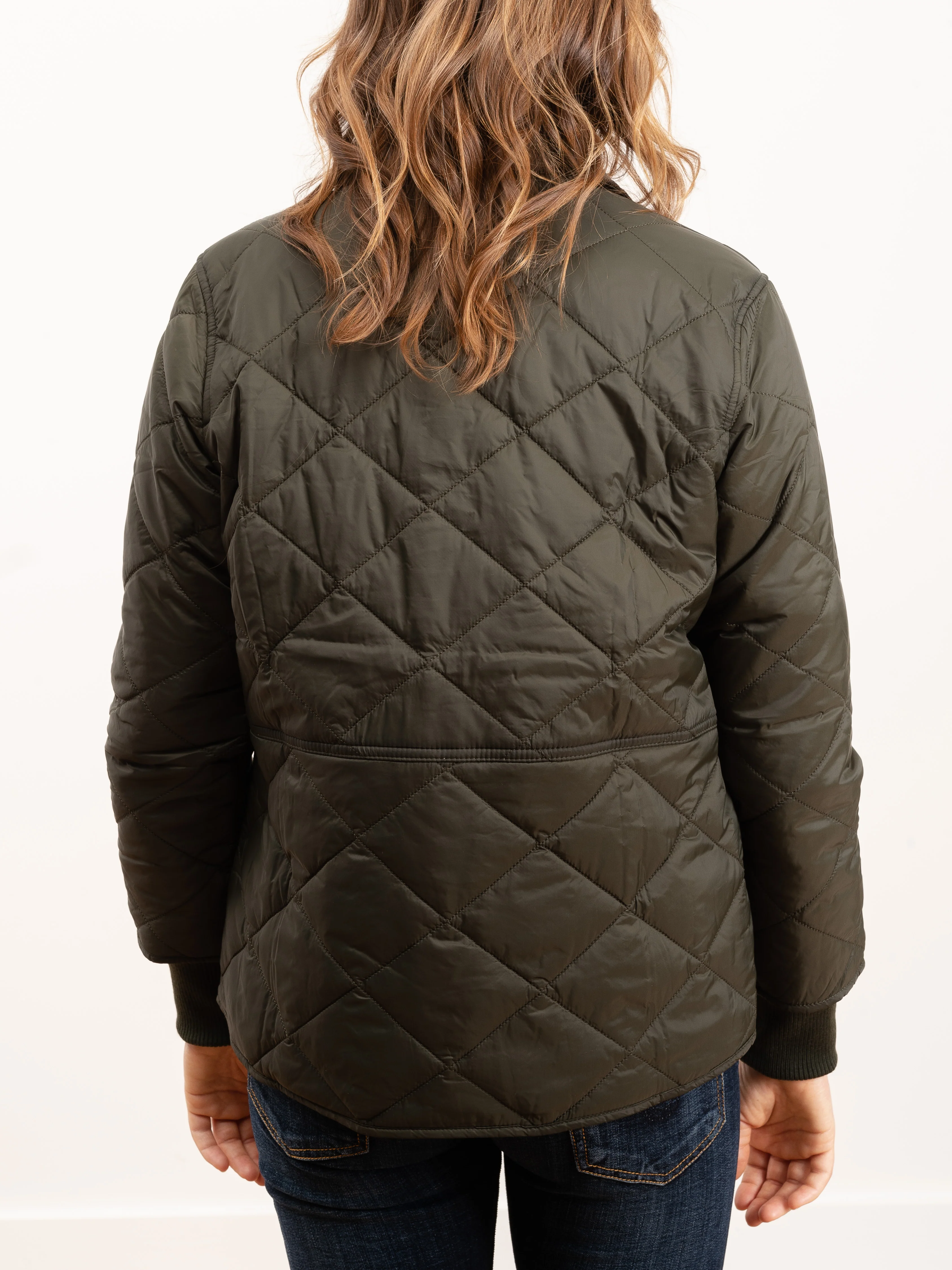 silchester quilted coat - sage - Image 7
