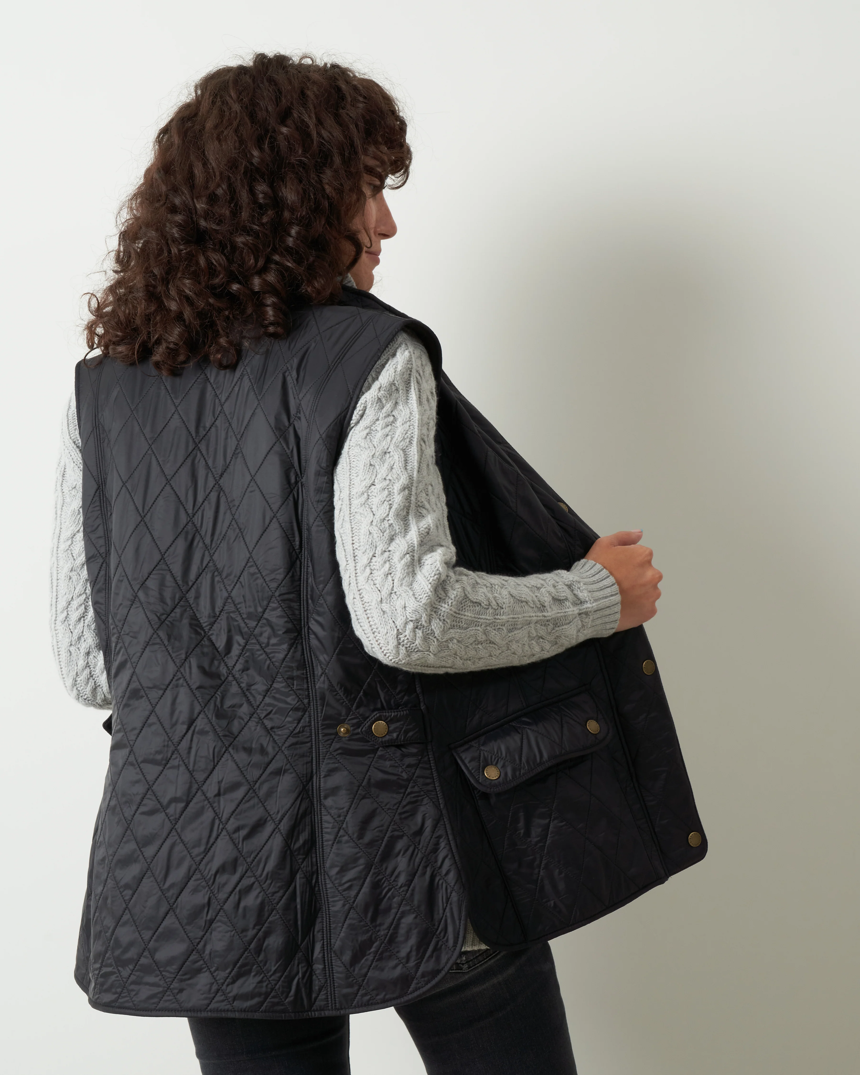 wray gilet - black