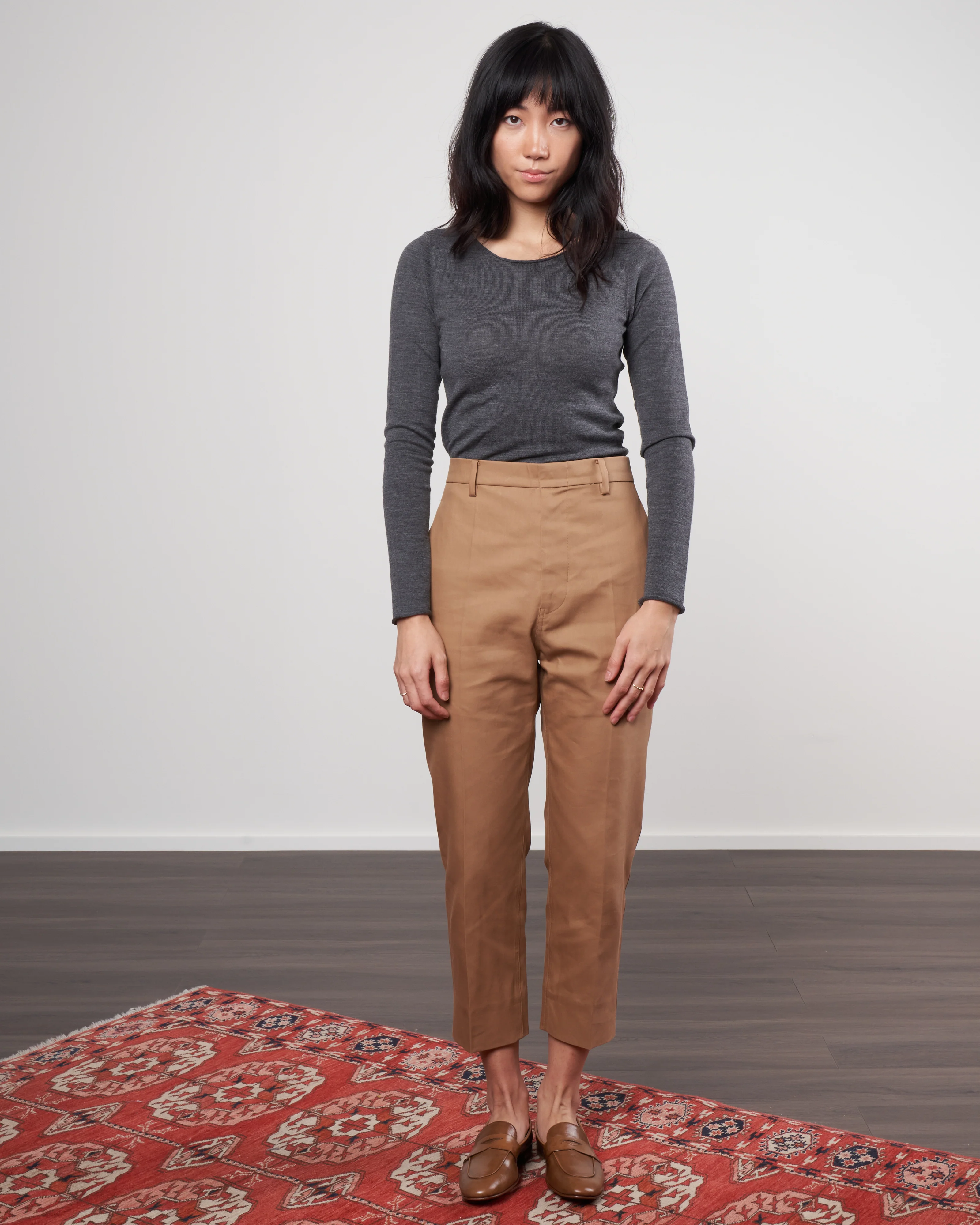 crewneck superfine merino tee - grey - Image 2