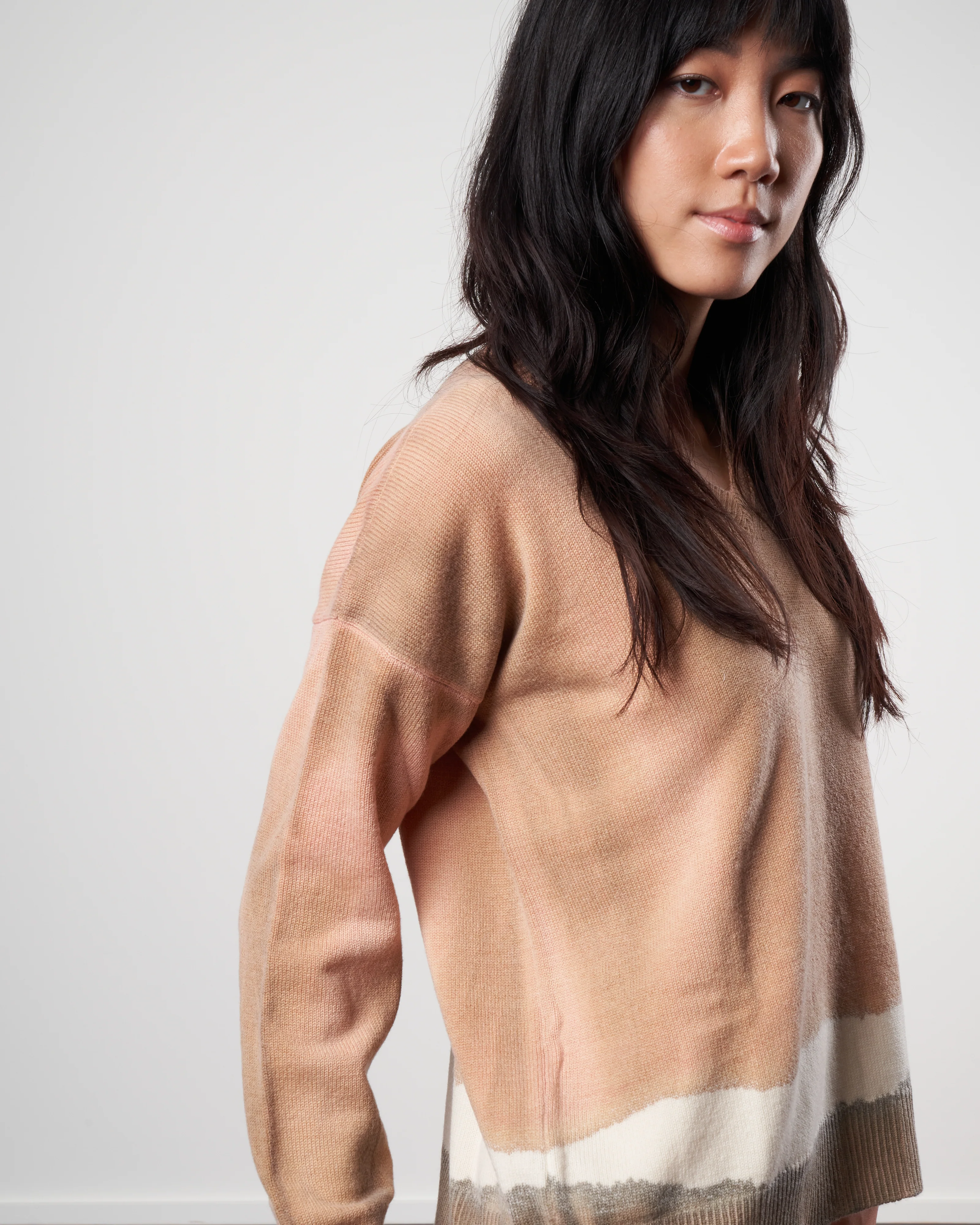 vneck pullover - camel hedge - Image 3