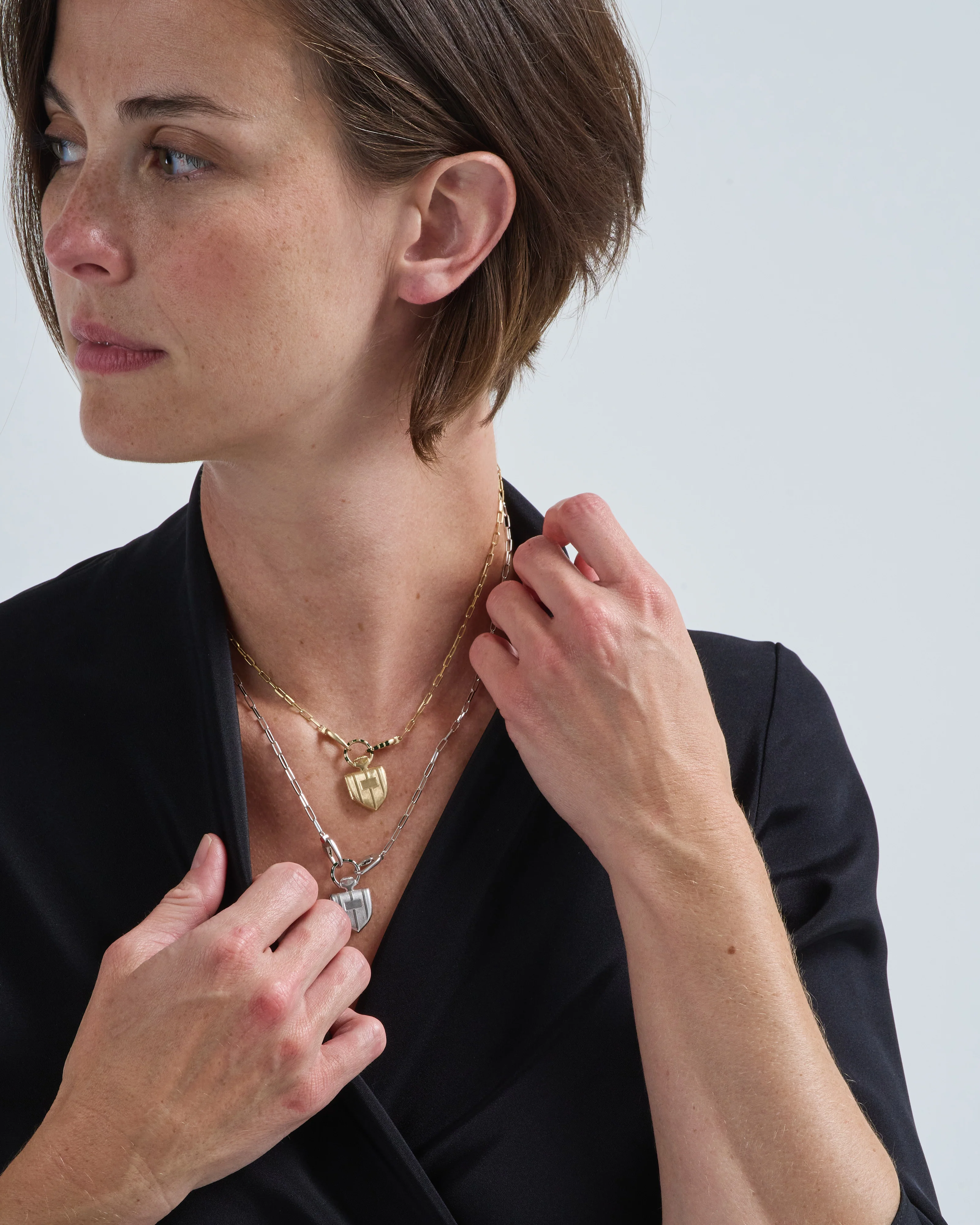 the curiouser vault w/ 14k paperclip chain stripe - Image 2