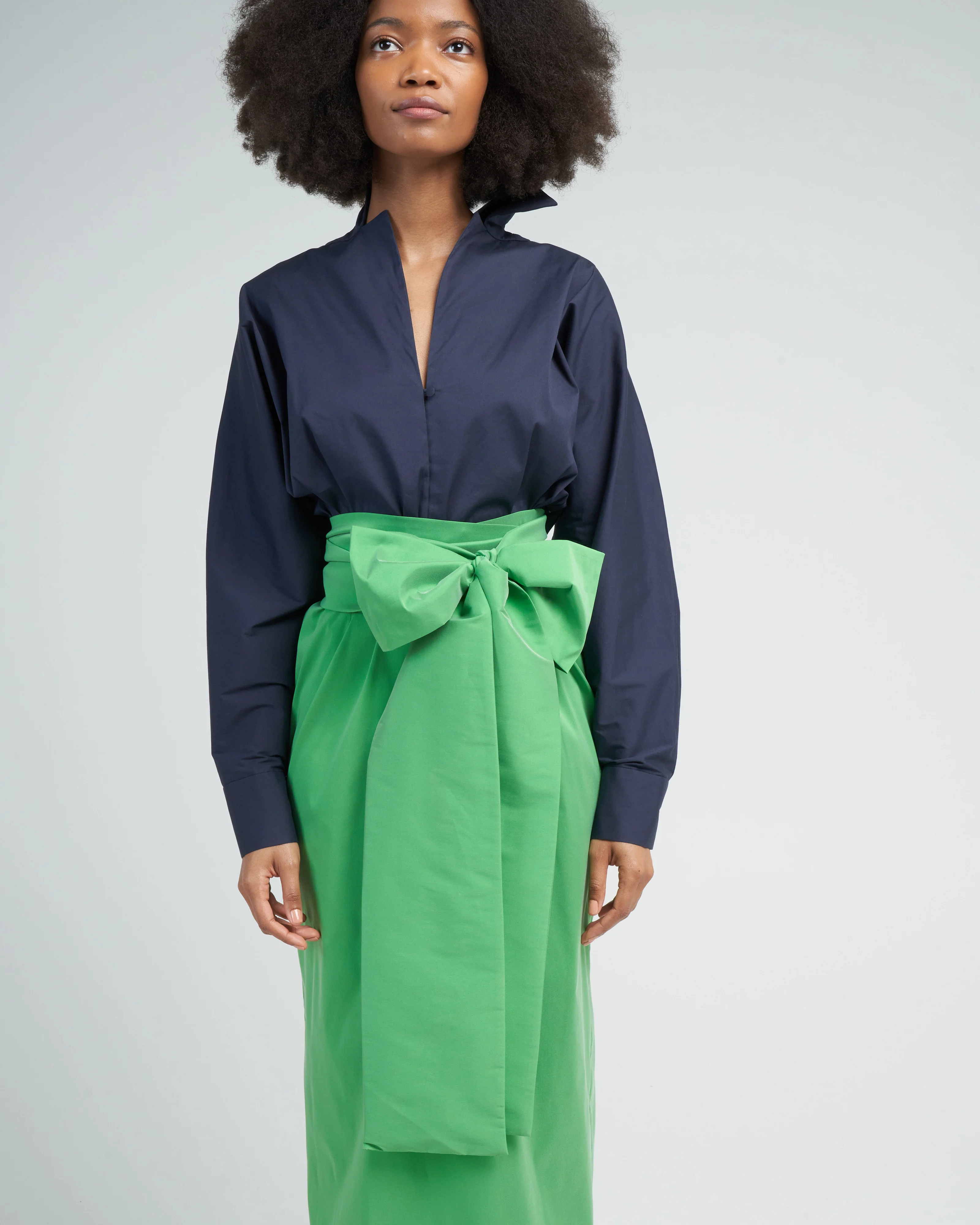 dress claire - midnight blue grass green - Image 5
