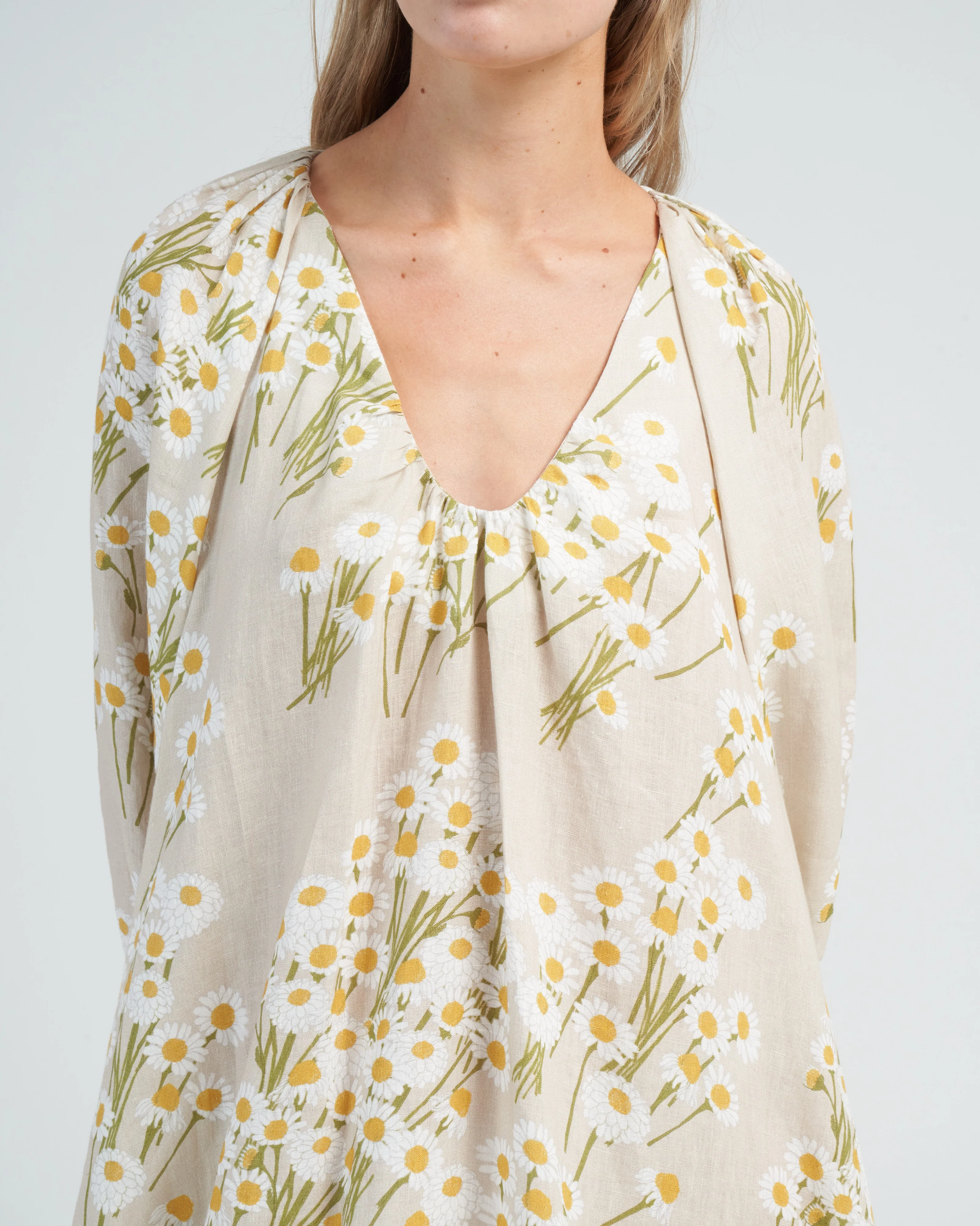 dress georgette - chamomile field beige - Image 5
