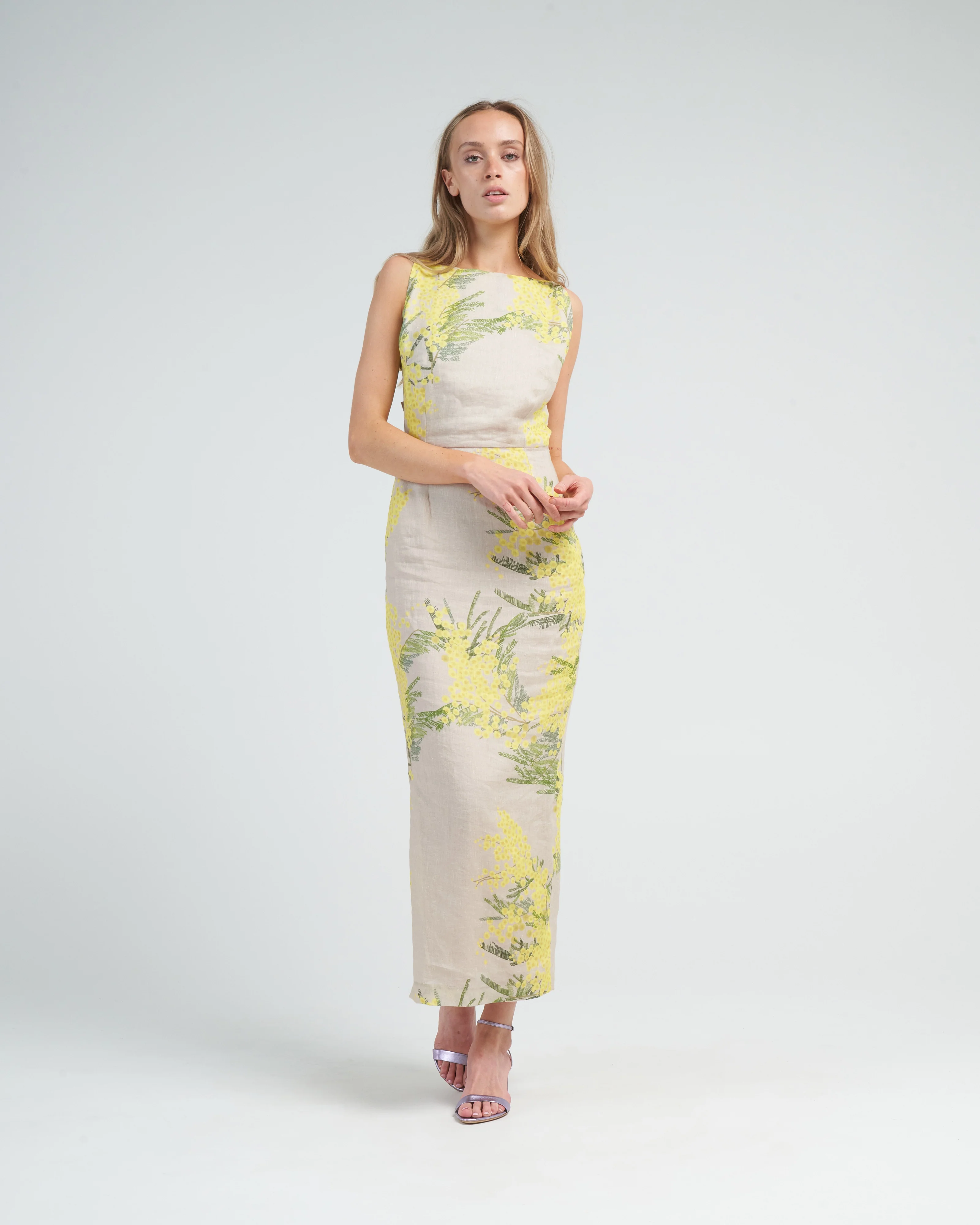 midi dress kimberly - mimosa beige