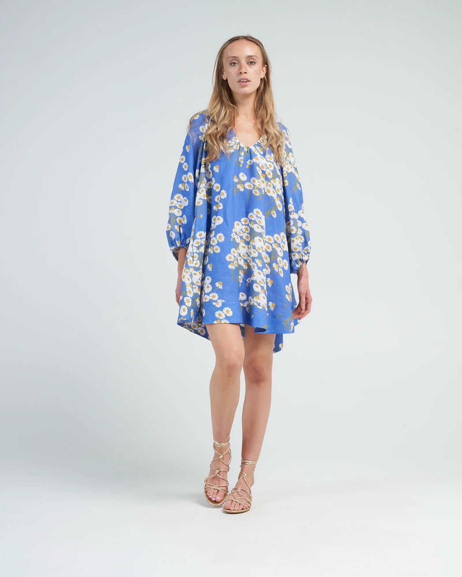 short dress georgette - chamomile field blue - Image 2